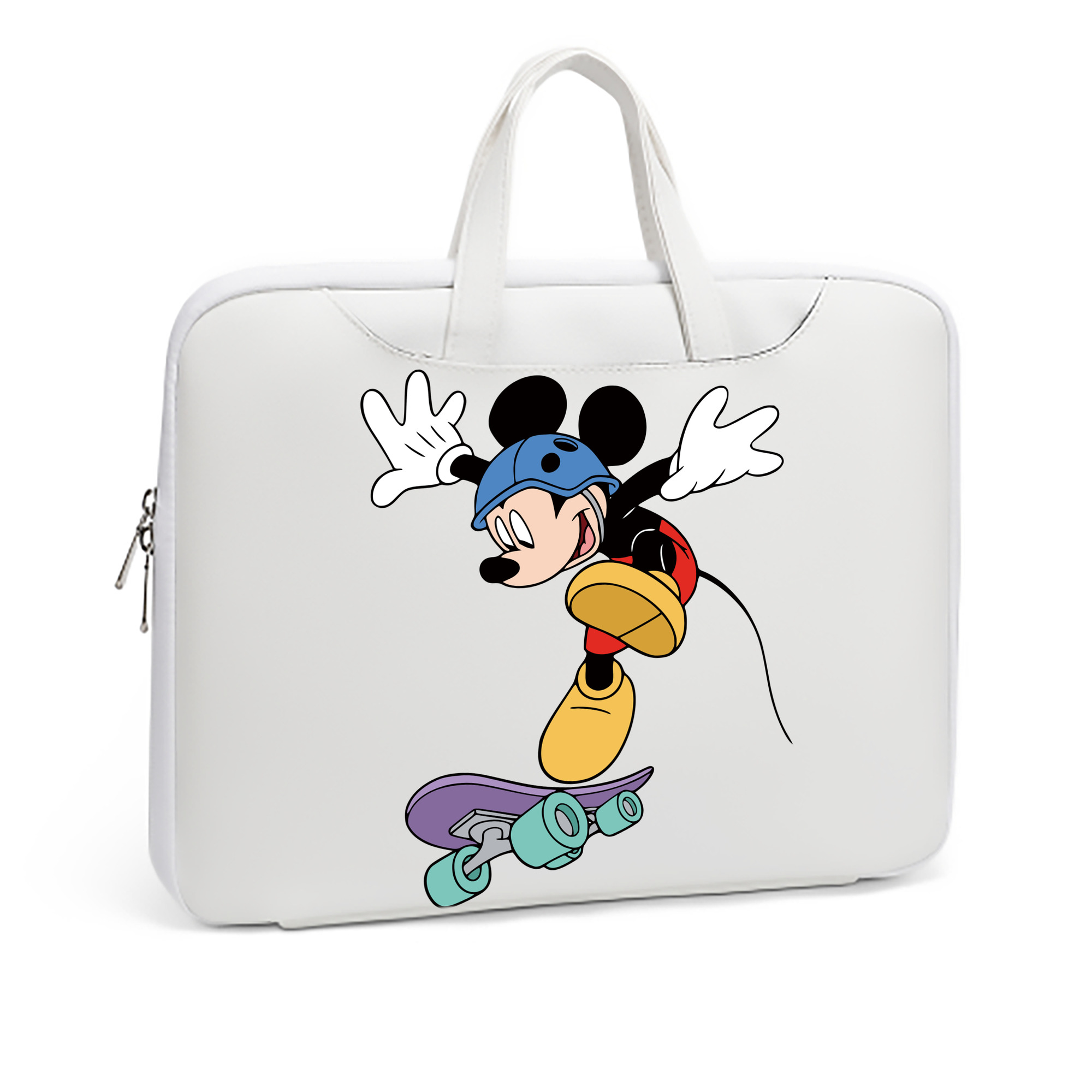 （画像用） ミッキーマウス Mickey Mouse レザーラップトップバッグ　ノートパソコンケース