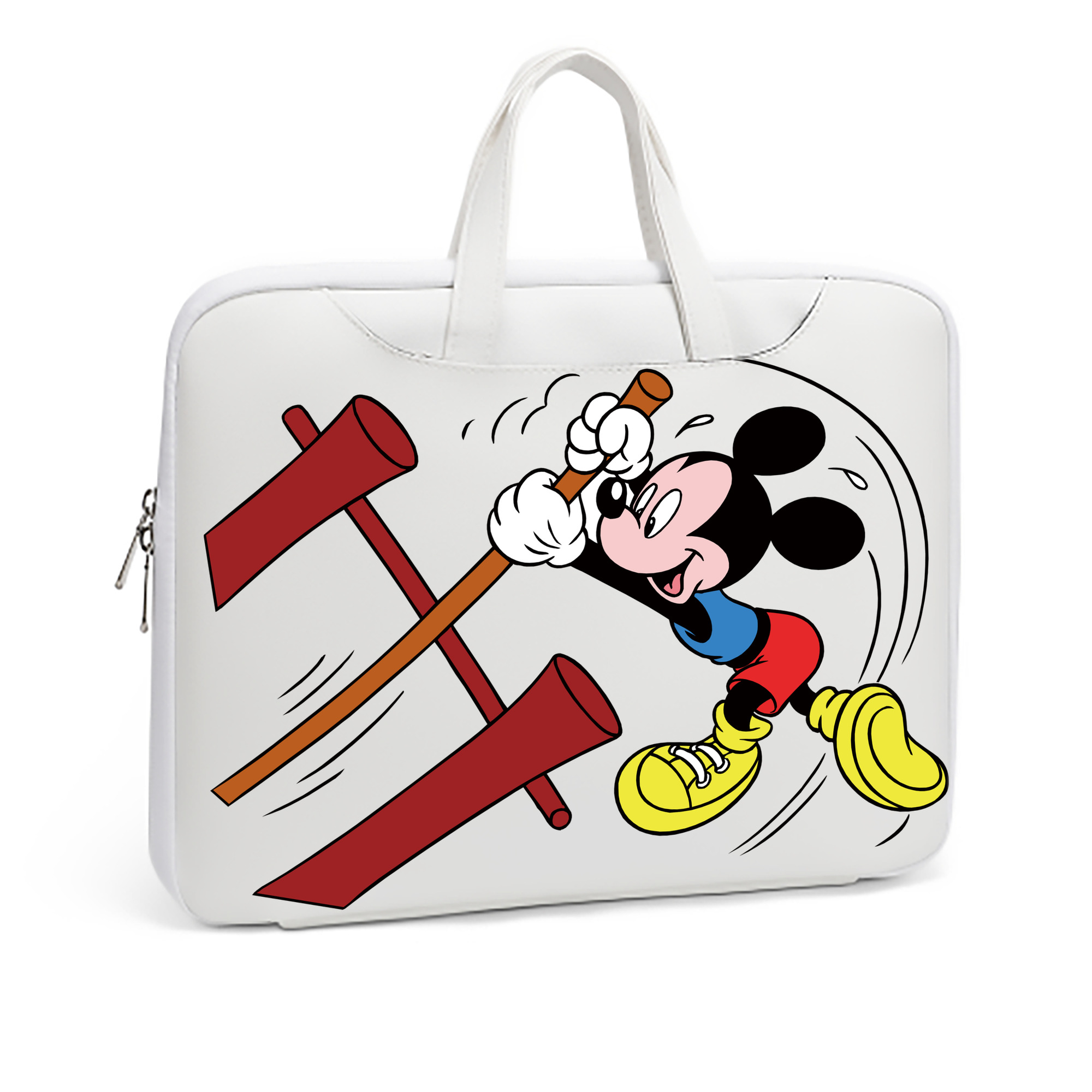 （画像用） ミッキーマウス Mickey Mouse レザーラップトップバッグ　ノートパソコンケース