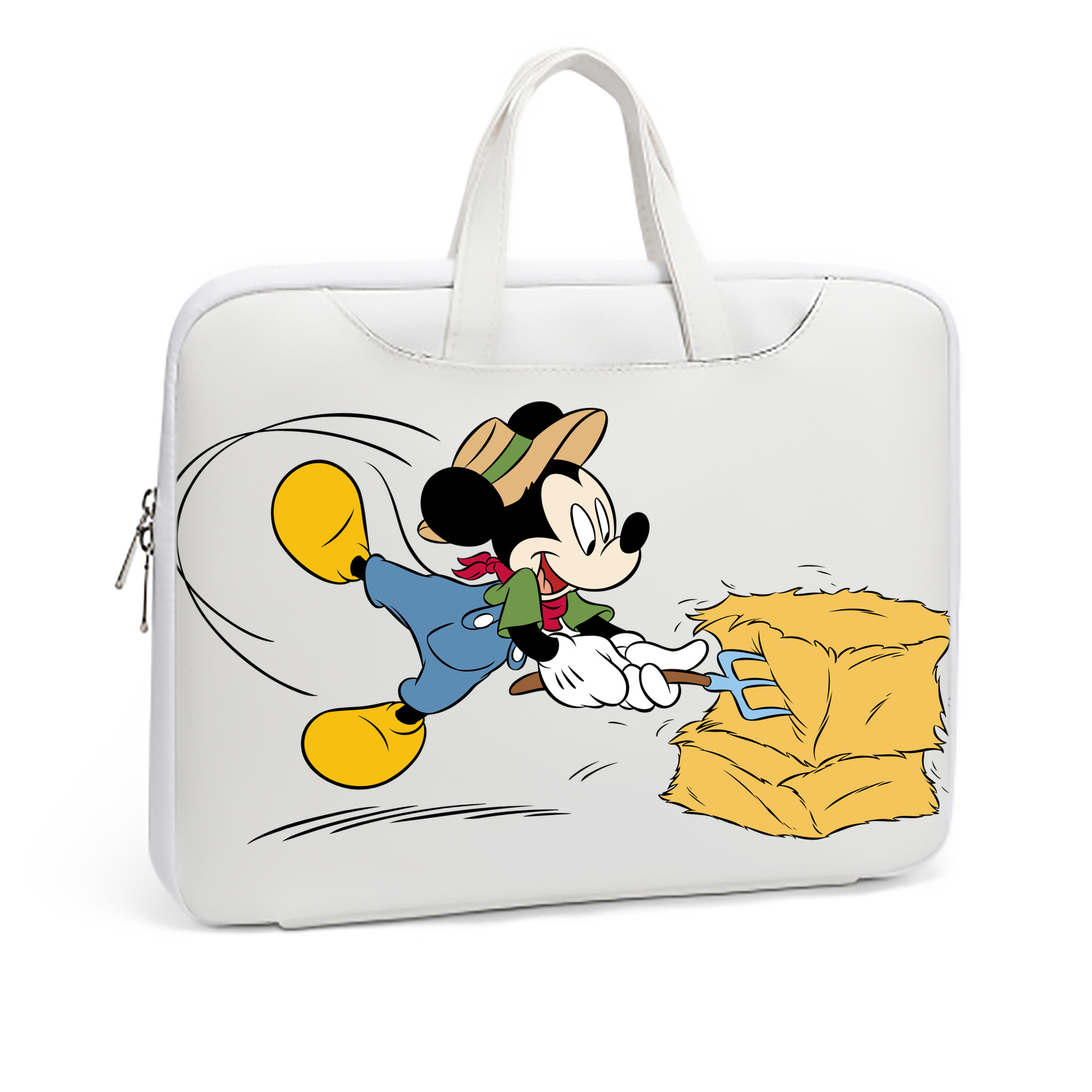 （画像用） ミッキーマウス Mickey Mouse レザーラップトップバッグ　ノートパソコンケース