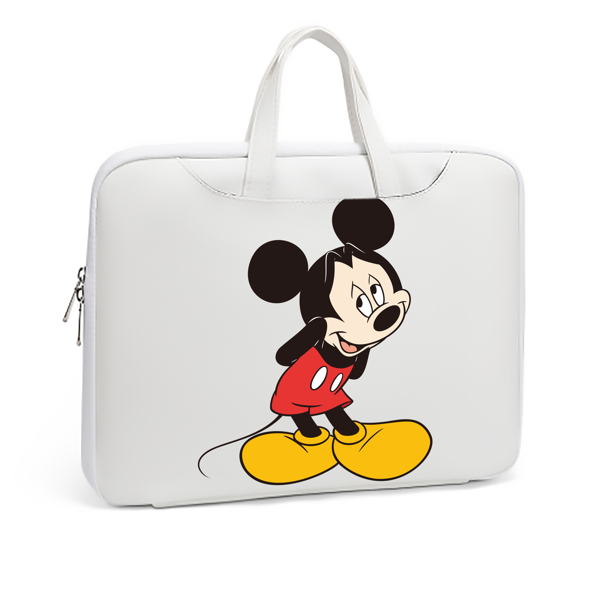 ミッキーマウス Mickey Mouse レザーラップトップバッグ　ノートパソコンケース