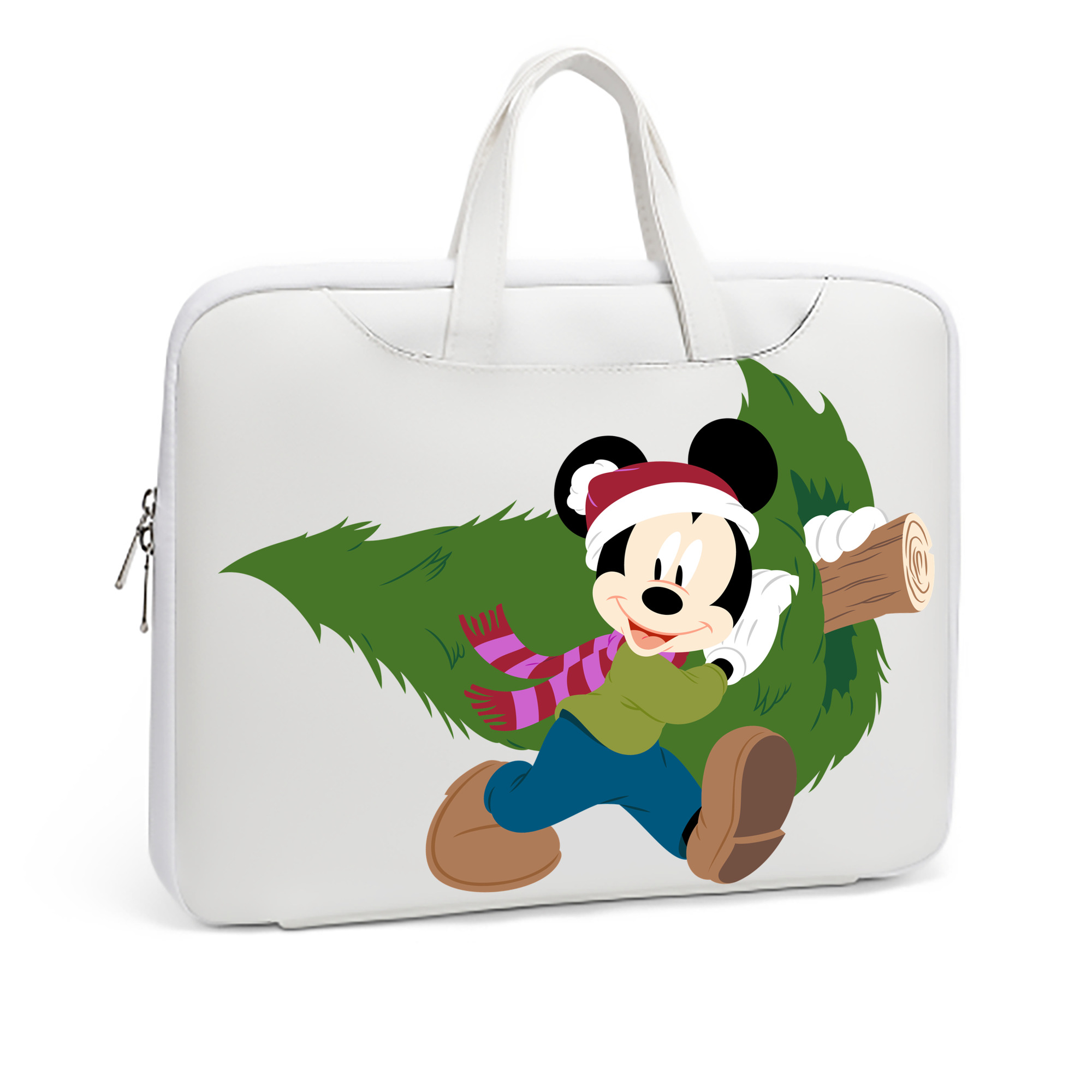 （画像用） ミッキーマウス Mickey Mouse レザーラップトップバッグ　ノートパソコンケース