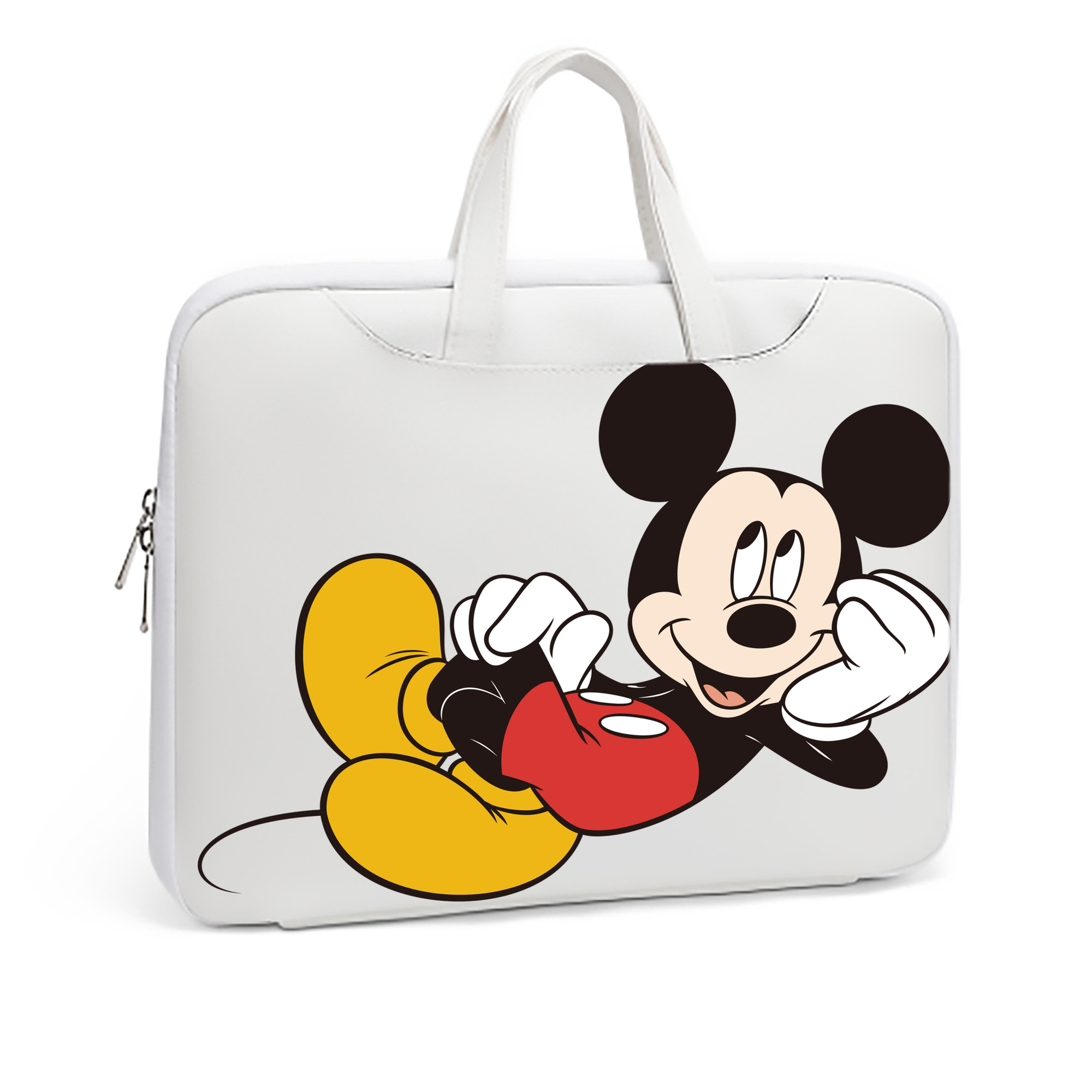 （画像用） ミッキーマウス Mickey Mouse レザーラップトップバッグ　ノートパソコンケース