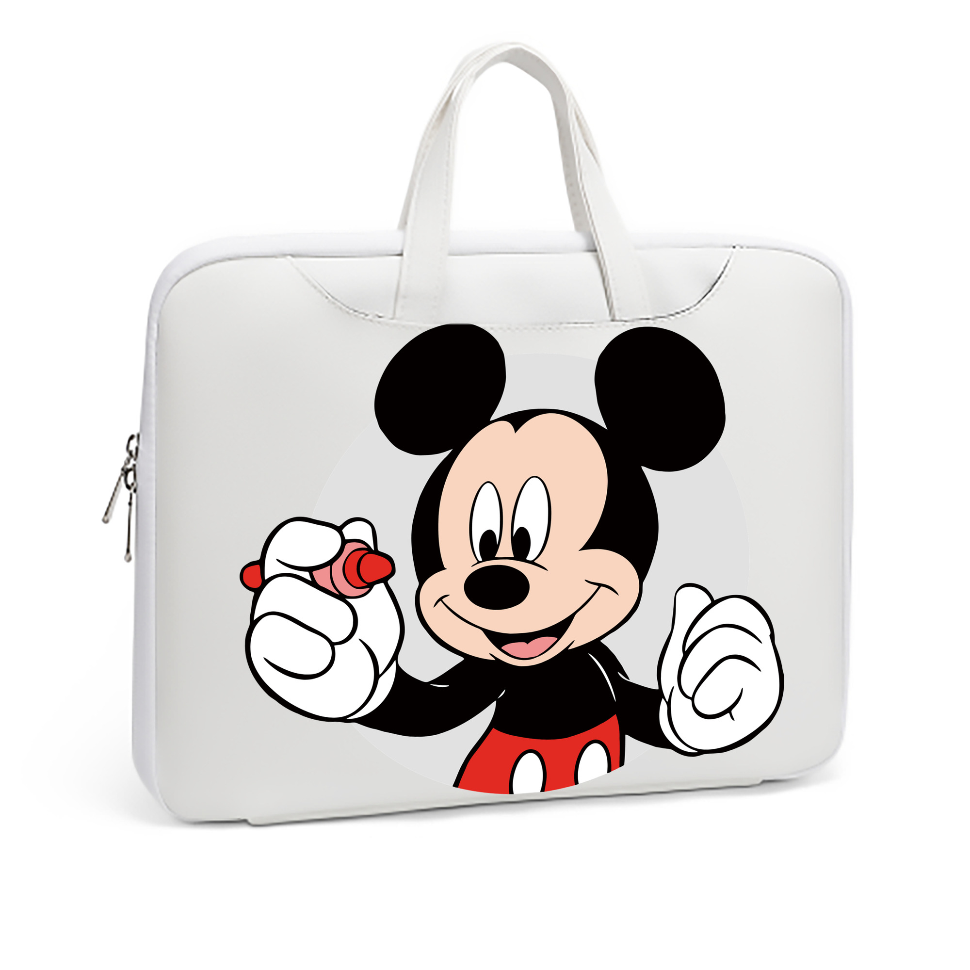 （画像用） ミッキーマウス Mickey Mouse レザーラップトップバッグ　ノートパソコンケース