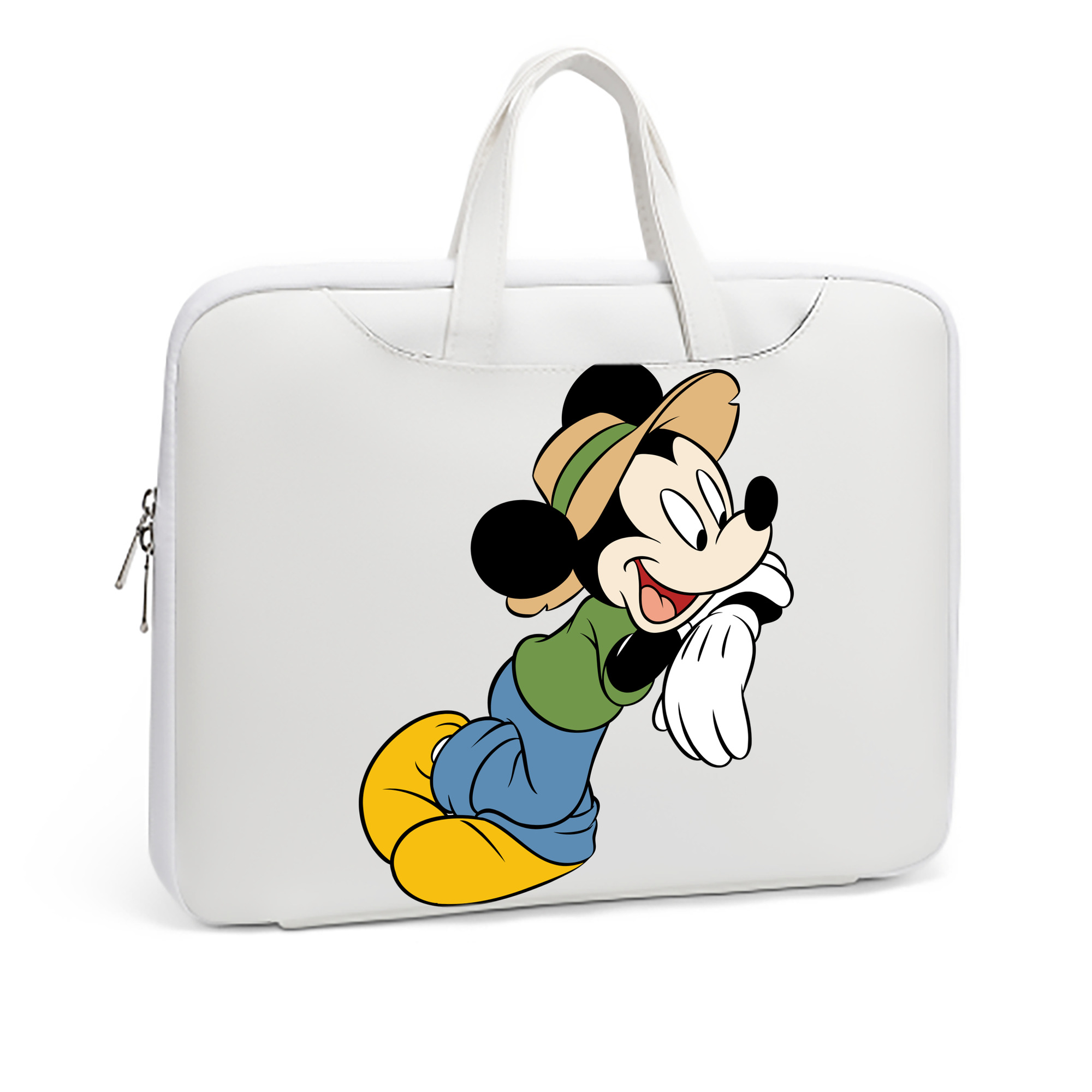 （画像用） ミッキーマウス Mickey Mouse レザーラップトップバッグ　ノートパソコンケース