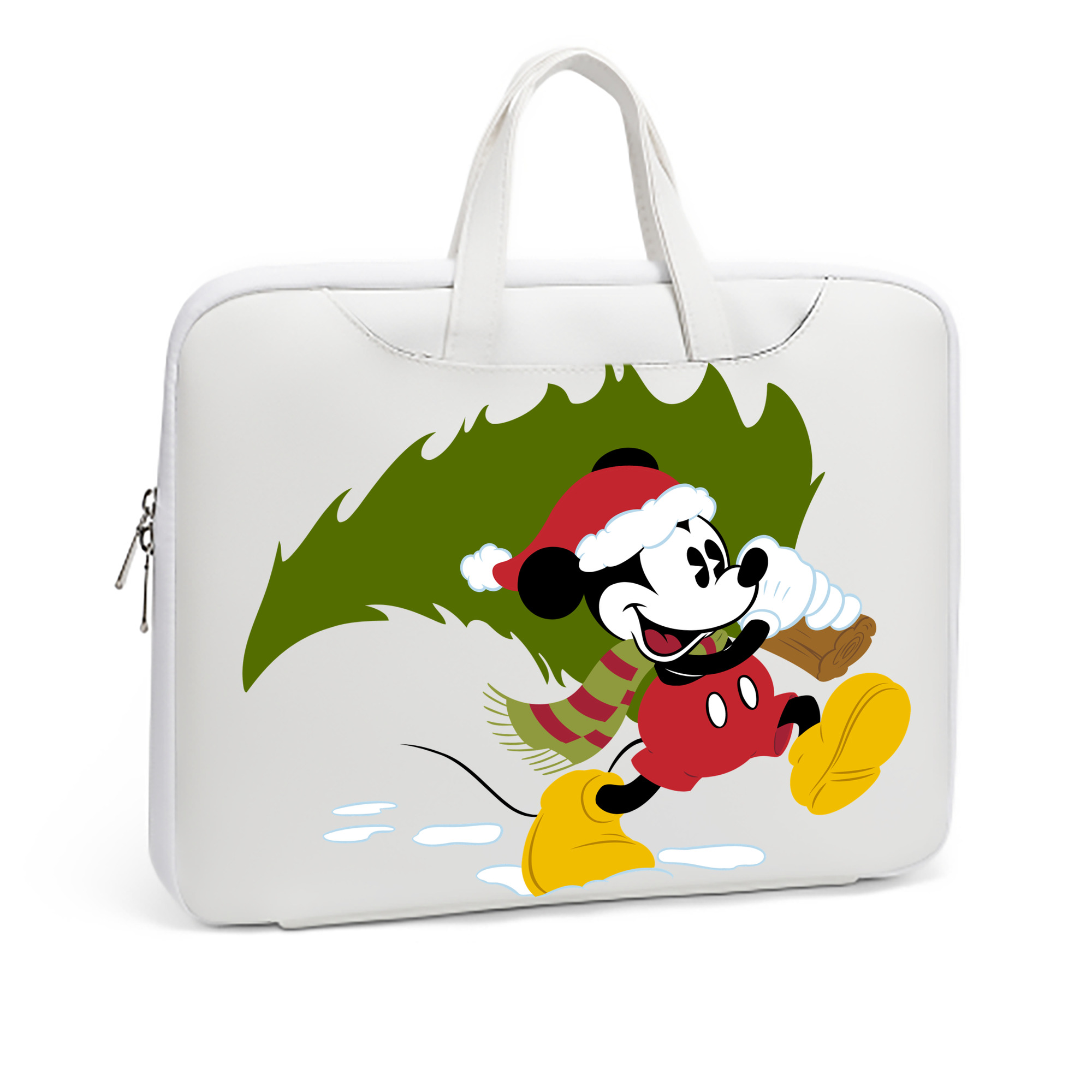 （画像用） ミッキーマウス Mickey Mouse レザーラップトップバッグ　ノートパソコンケース