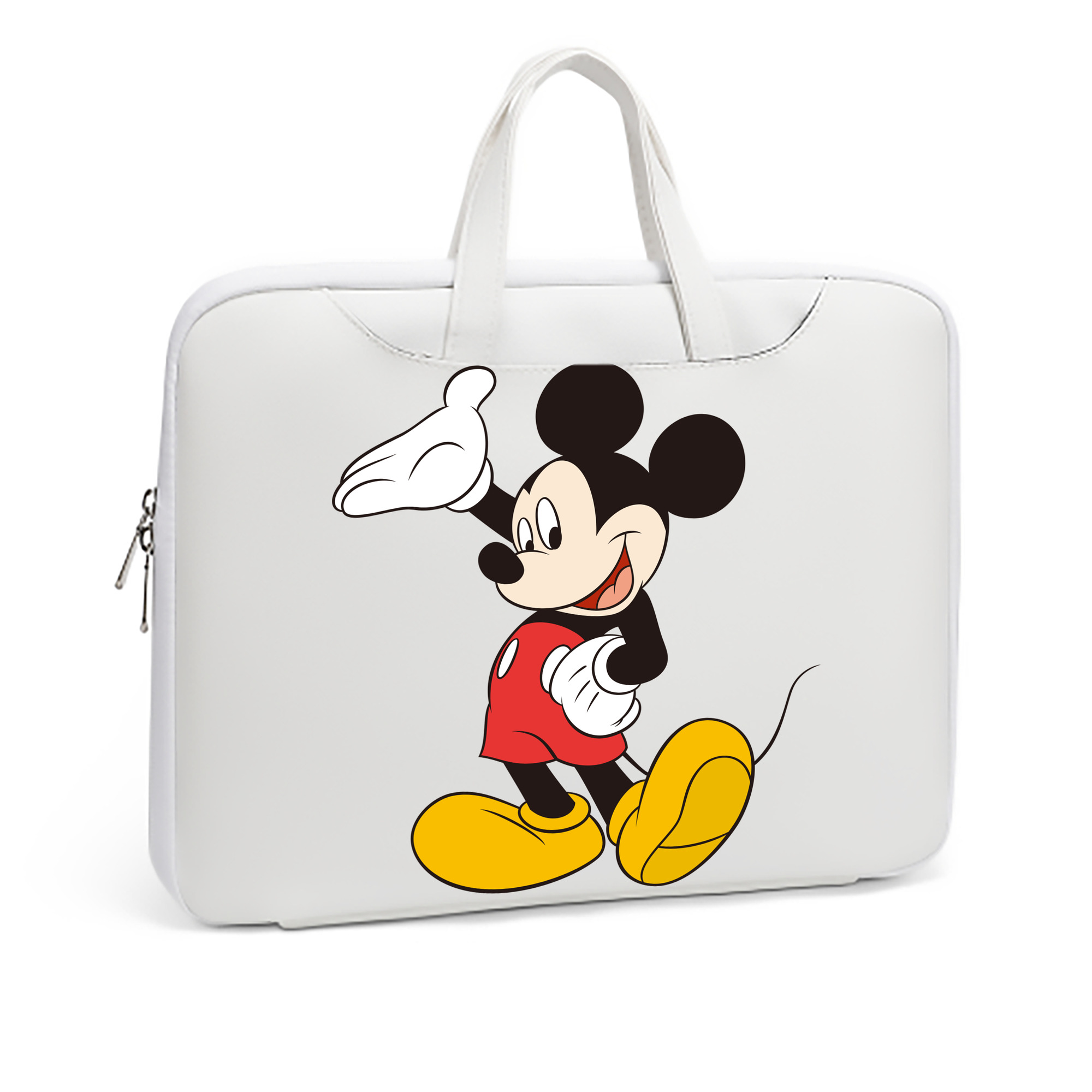 （画像用） ミッキーマウス Mickey Mouse レザーラップトップバッグ　ノートパソコンケース