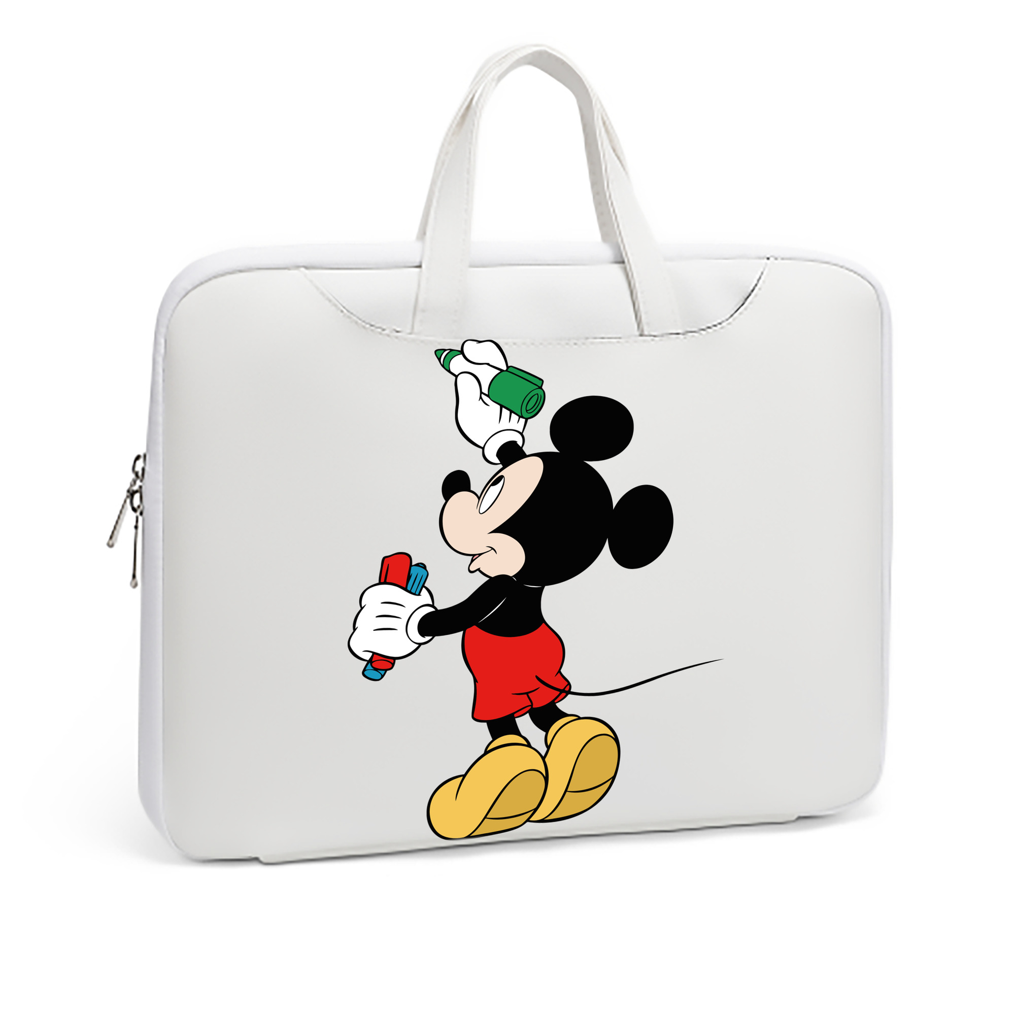 ミッキーマウス Mickey Mouse レザーラップトップバッグ　ノートパソコンケース