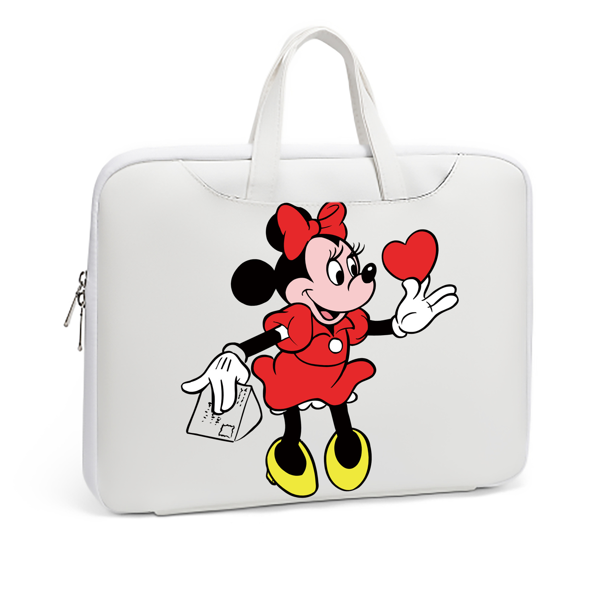 （画像用） ミッキーマウス Mickey Mouse レザーラップトップバッグ　ノートパソコンケース