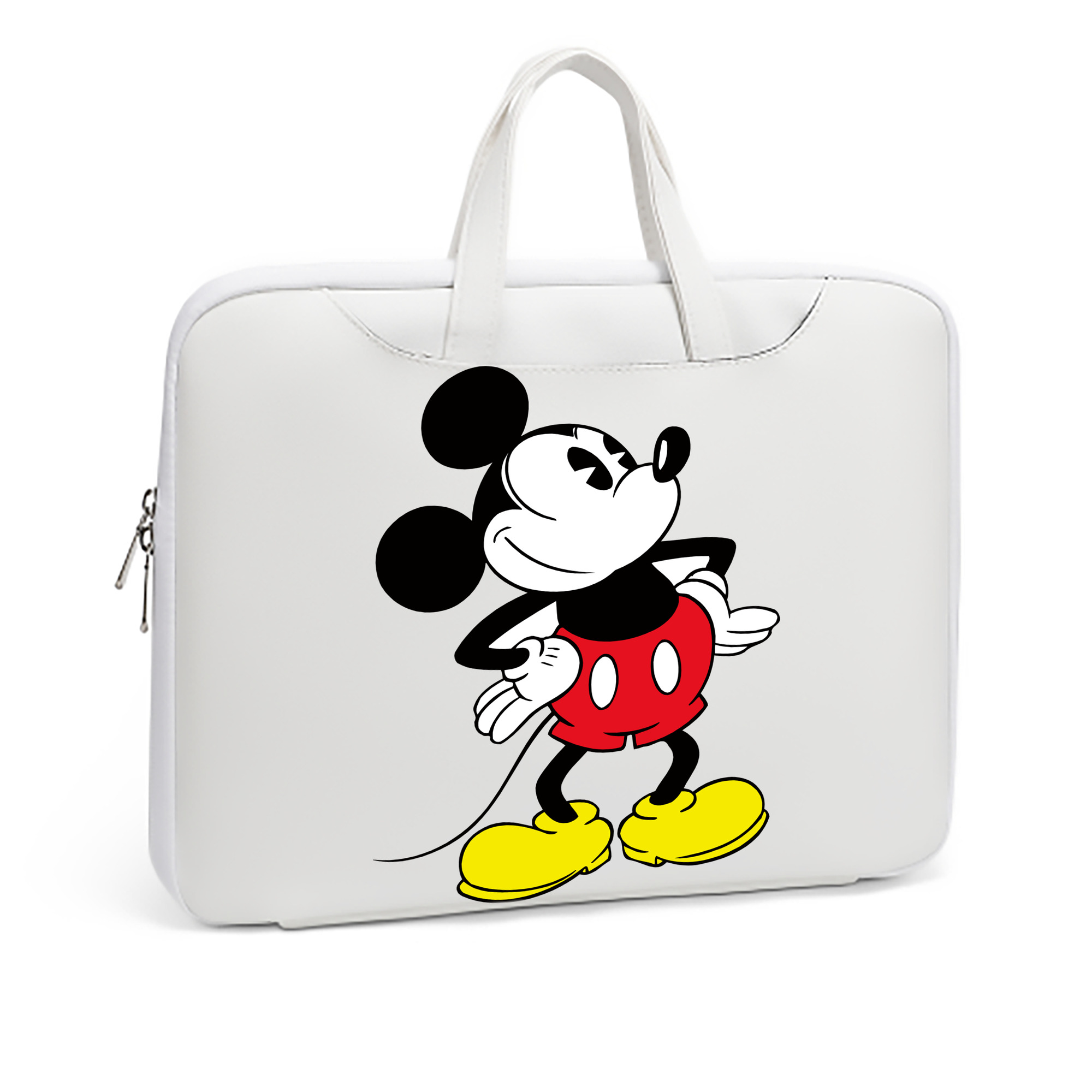 ミッキーマウス Mickey Mouse レザーラップトップバッグ　ノートパソコンケース
