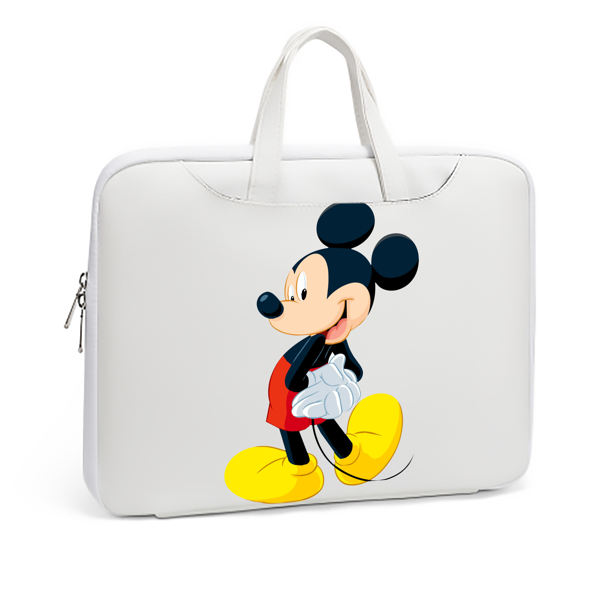 ミッキーマウス Mickey Mouse レザーラップトップバッグ　ノートパソコンケース