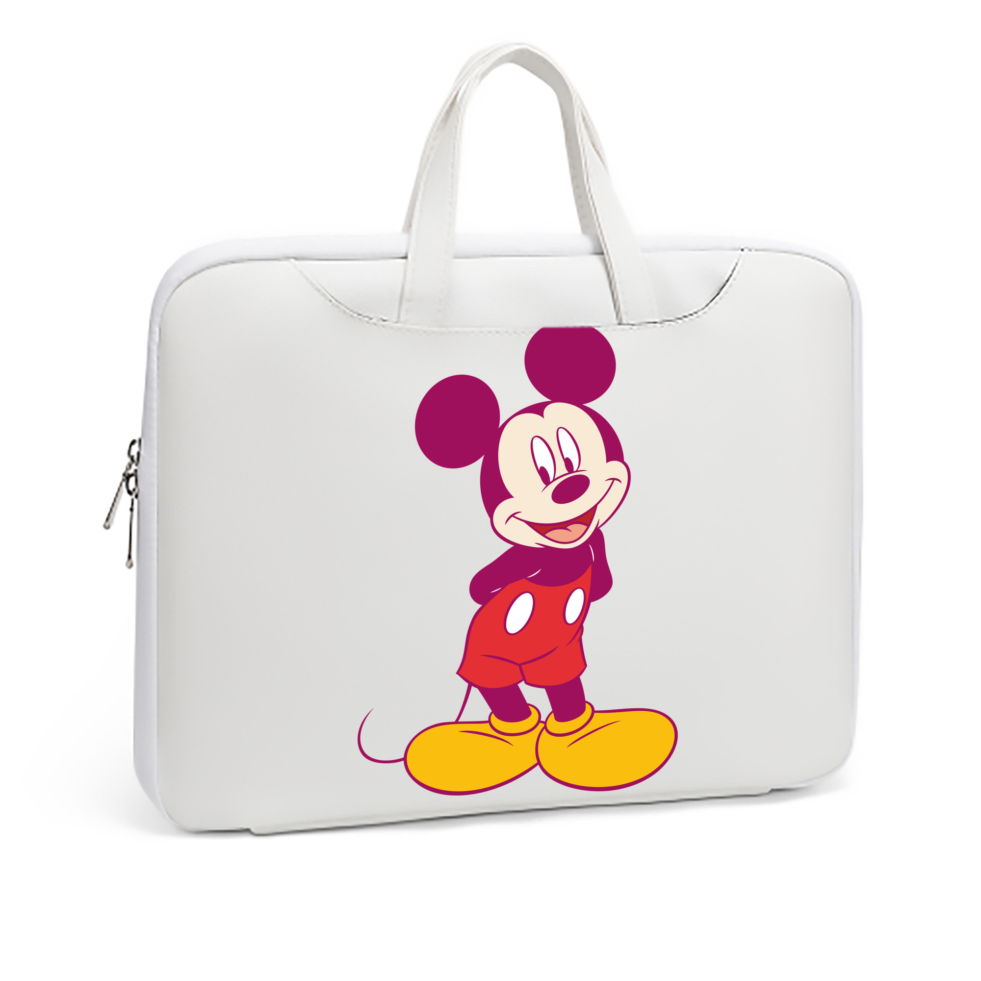 ミッキーマウス Mickey Mouse レザーラップトップバッグ　ノートパソコンケース