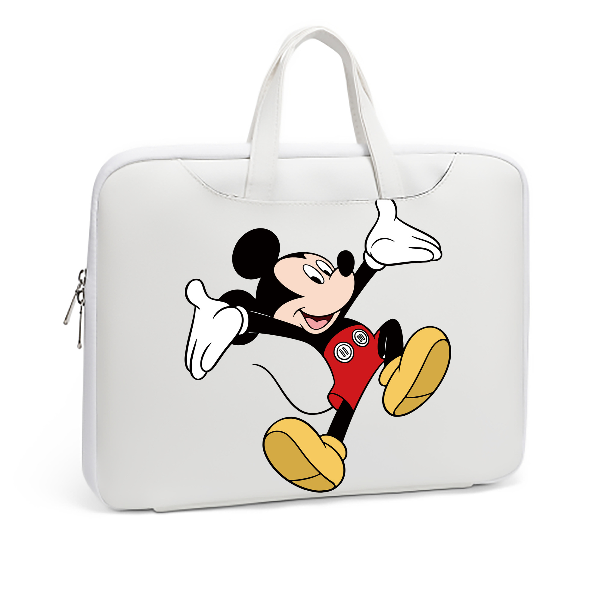 （画像用） ミッキーマウス Mickey Mouse レザーラップトップバッグ　ノートパソコンケース