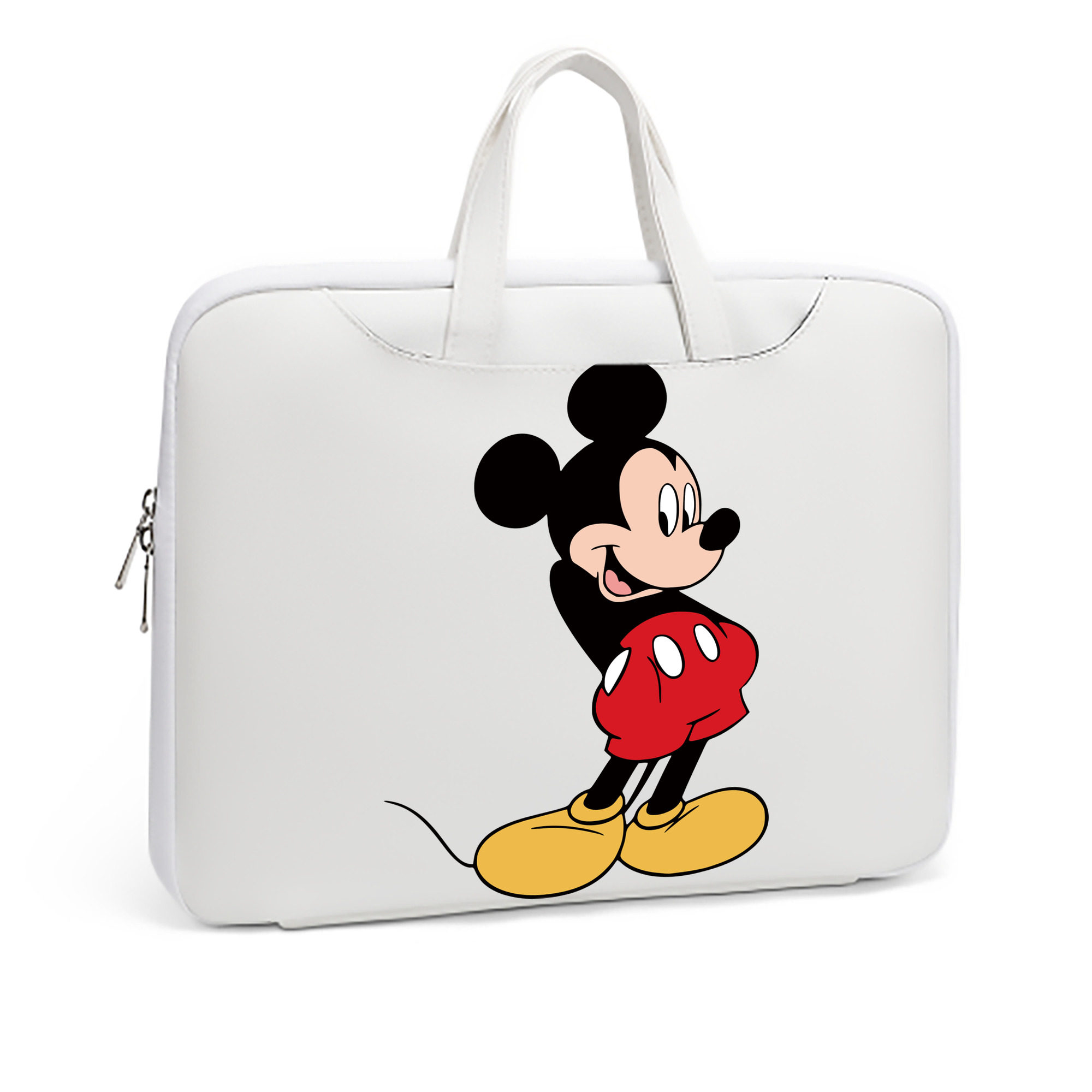 ミッキーマウス Mickey Mouse レザーラップトップバッグ　ノートパソコンケース