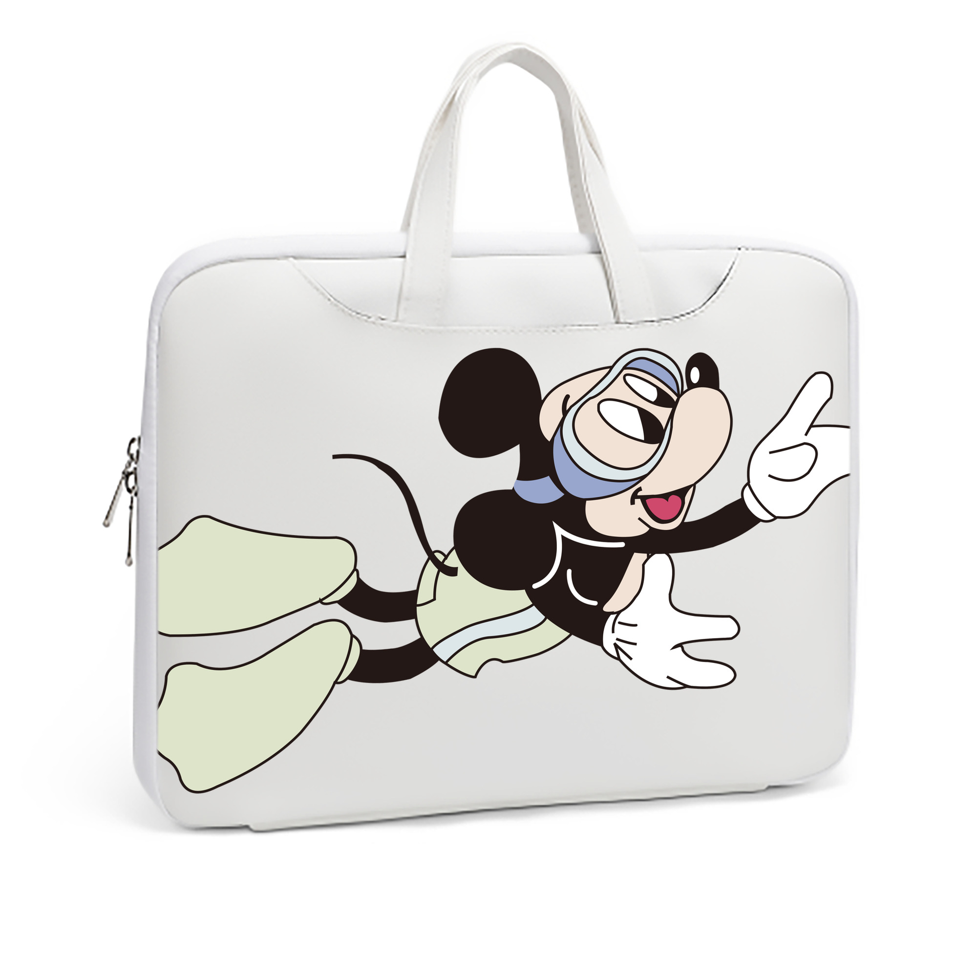 ミッキーマウス Mickey Mouse レザーラップトップバッグ　ノートパソコンケース