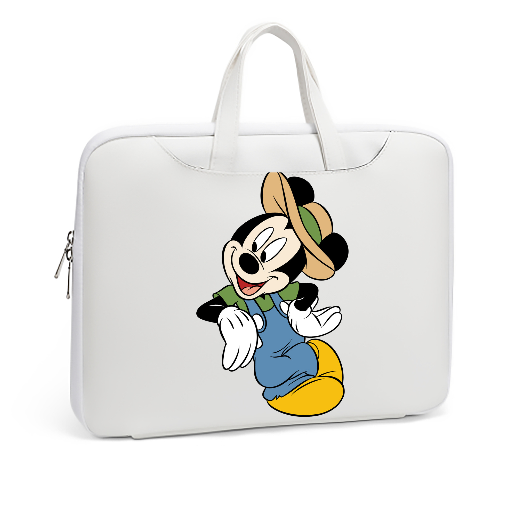 （画像用） ミッキーマウス Mickey Mouse レザーラップトップバッグ　ノートパソコンケース