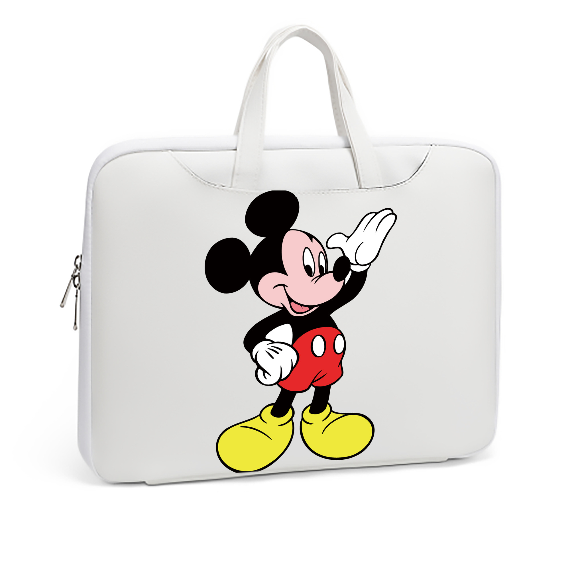 ミッキーマウス Mickey Mouse レザーラップトップバッグ　ノートパソコンケース