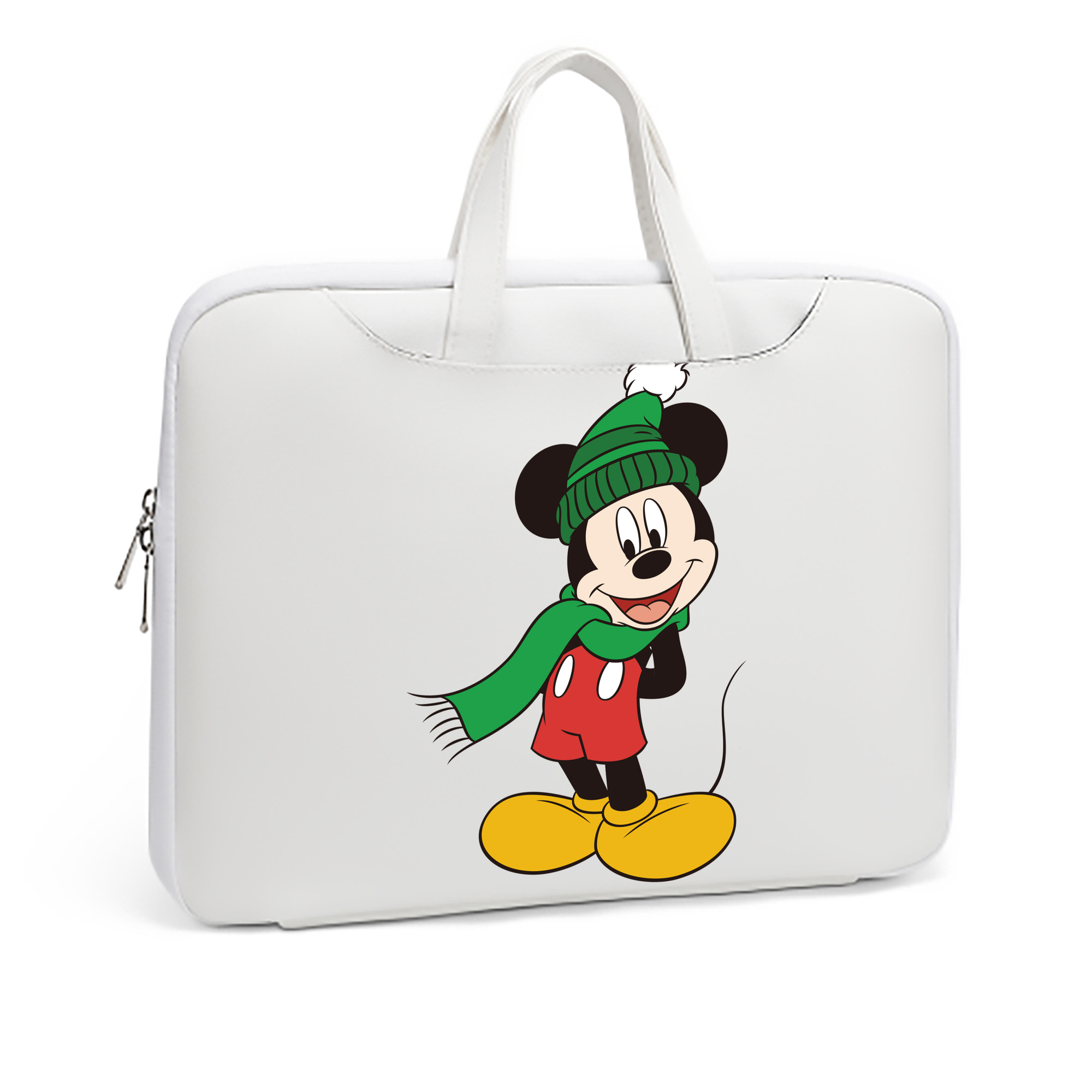 ミッキーマウス Mickey Mouse レザーラップトップバッグ　ノートパソコンケース