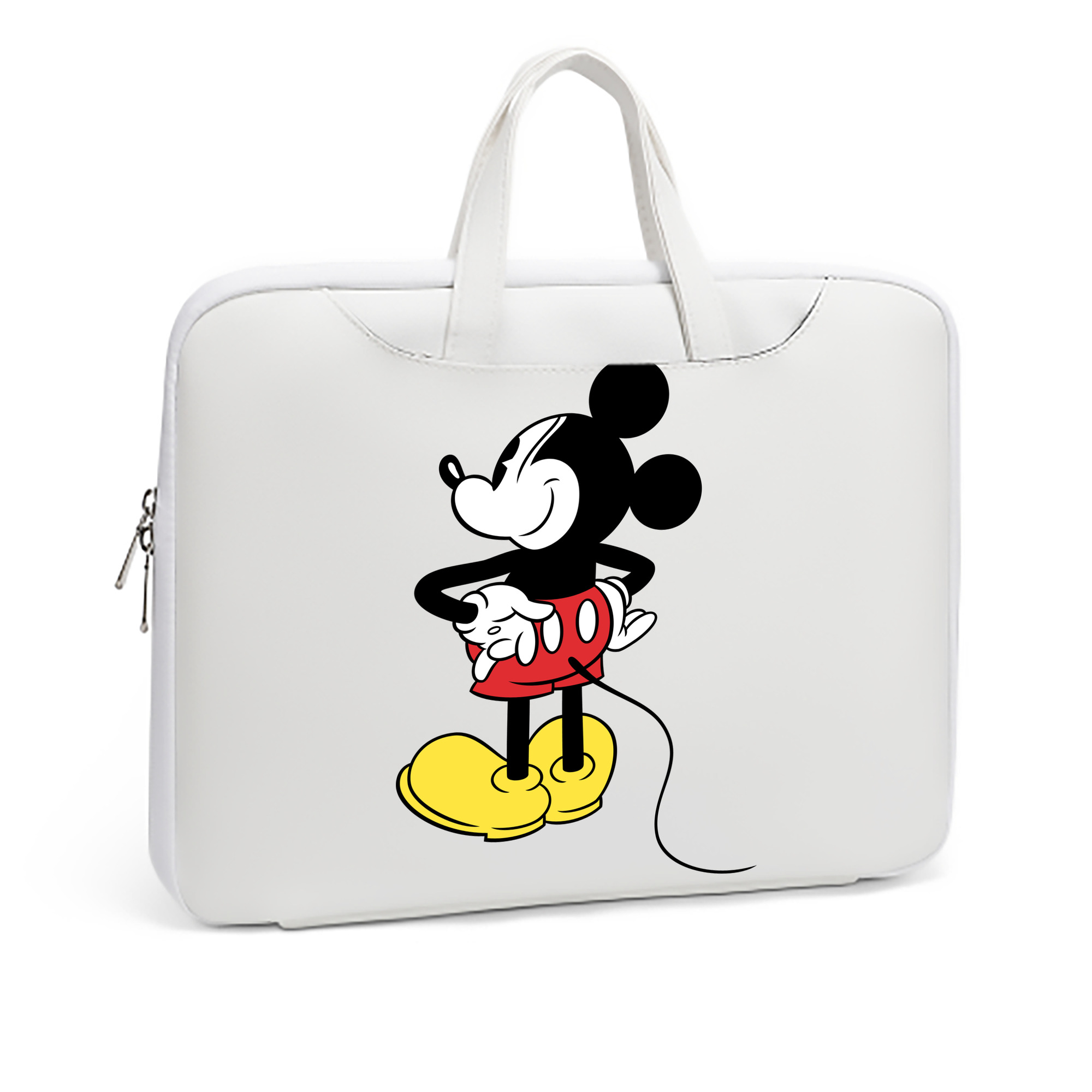 ミッキーマウス Mickey Mouse レザーラップトップバッグ　ノートパソコンケース