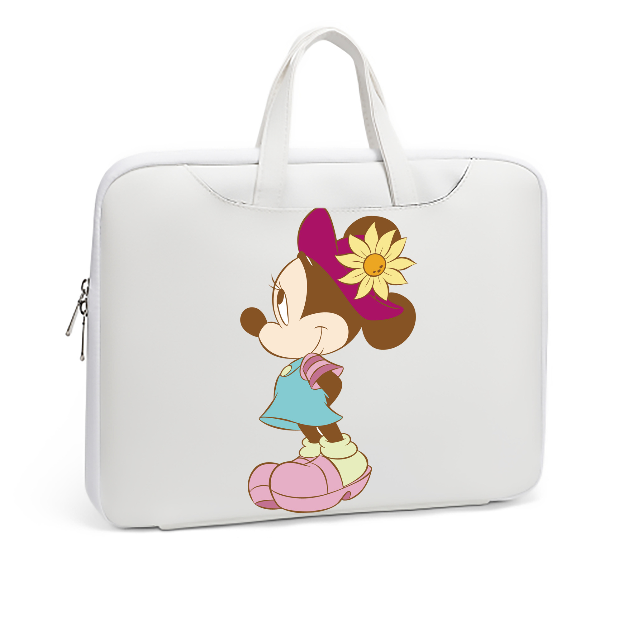 （画像用） ミッキーマウス Mickey Mouse レザーラップトップバッグ　ノートパソコンケース