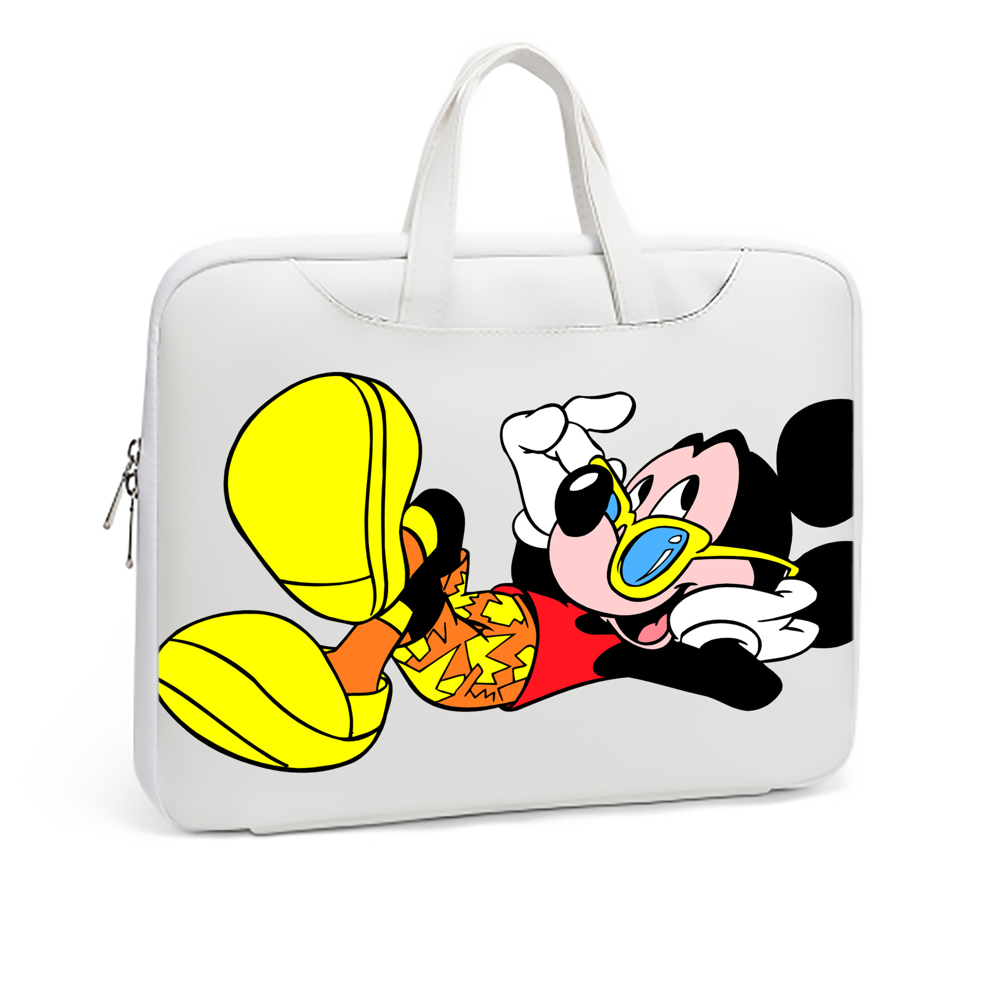 ミッキーマウス Mickey Mouse レザーラップトップバッグ　ノートパソコンケース