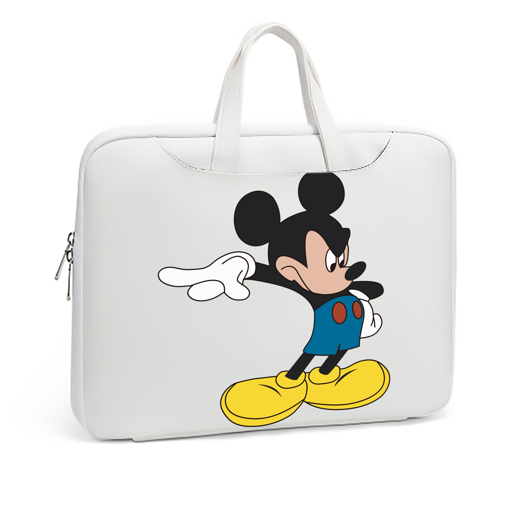 （画像用） ミッキーマウス Mickey Mouse レザーラップトップバッグ　ノートパソコンケース