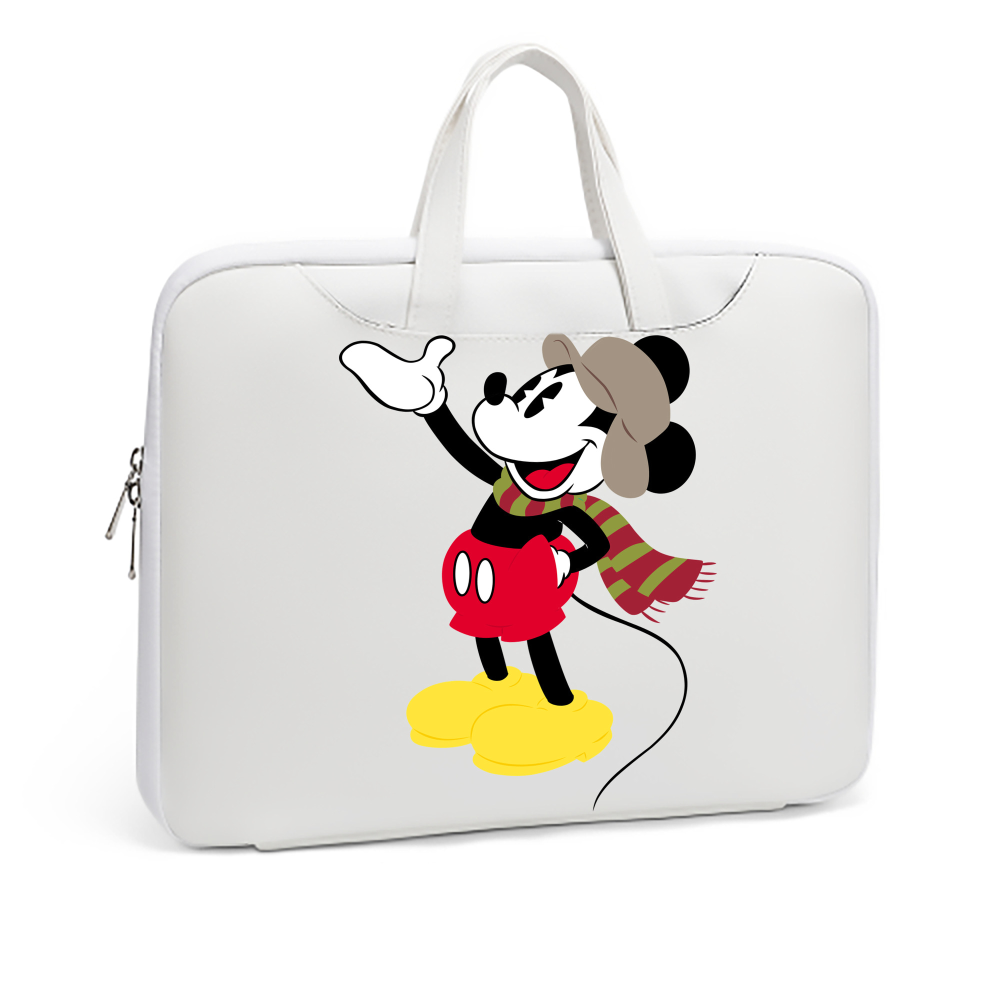 ミッキーマウス Mickey Mouse レザーラップトップバッグ　ノートパソコンケース