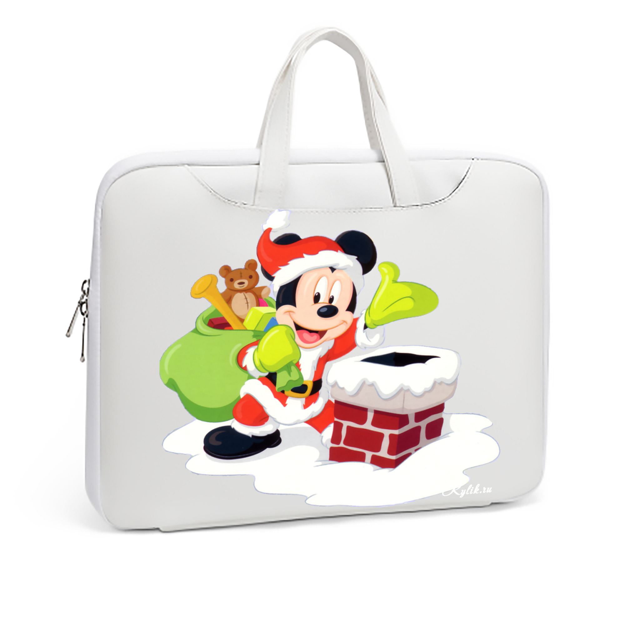 ミッキーマウス Mickey Mouse レザーラップトップバッグ　ノートパソコンケース