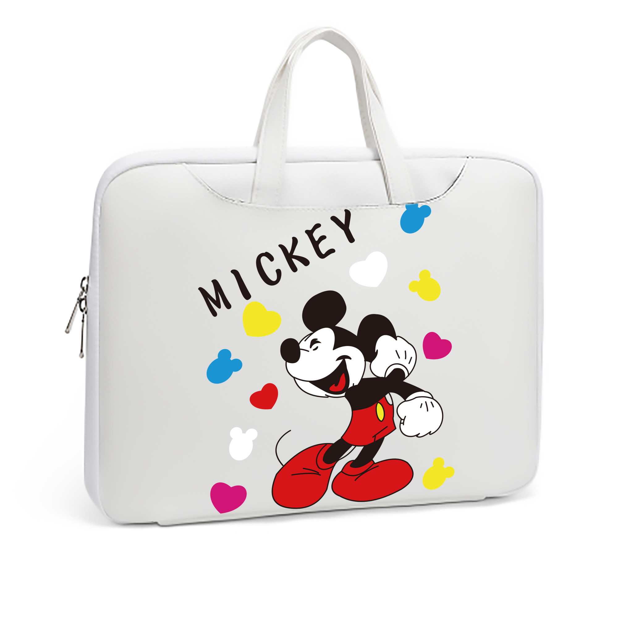 ミッキーマウス Mickey Mouse レザーラップトップバッグ　ノートパソコンケース