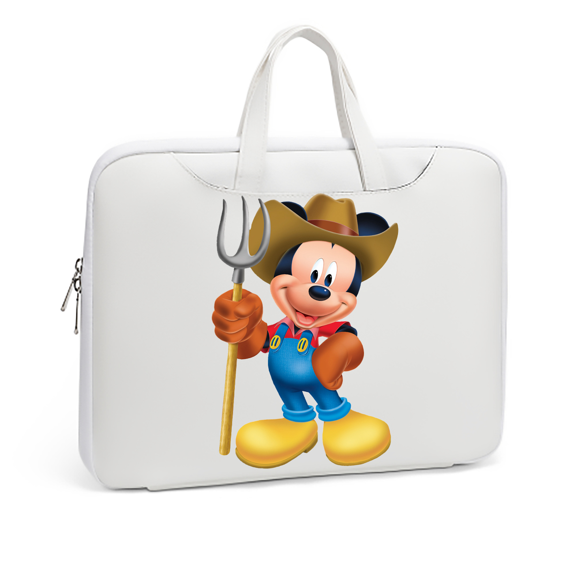 ミッキーマウス Mickey Mouse レザーラップトップバッグ　ノートパソコンケース