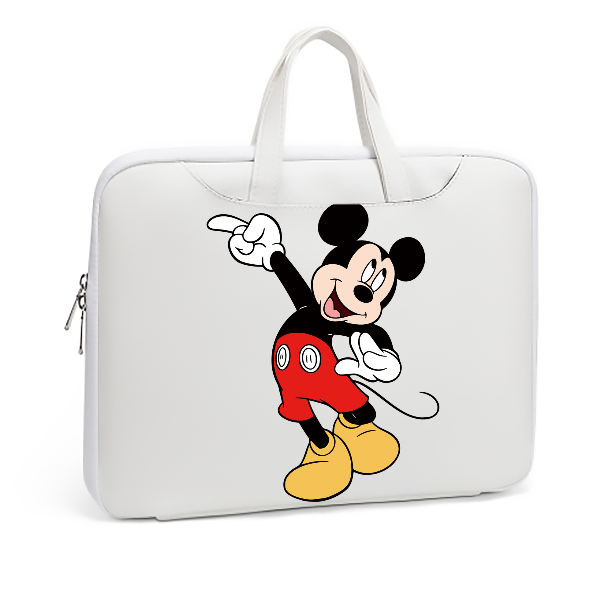 ミッキーマウス Mickey Mouse レザーラップトップバッグ　ノートパソコンケース