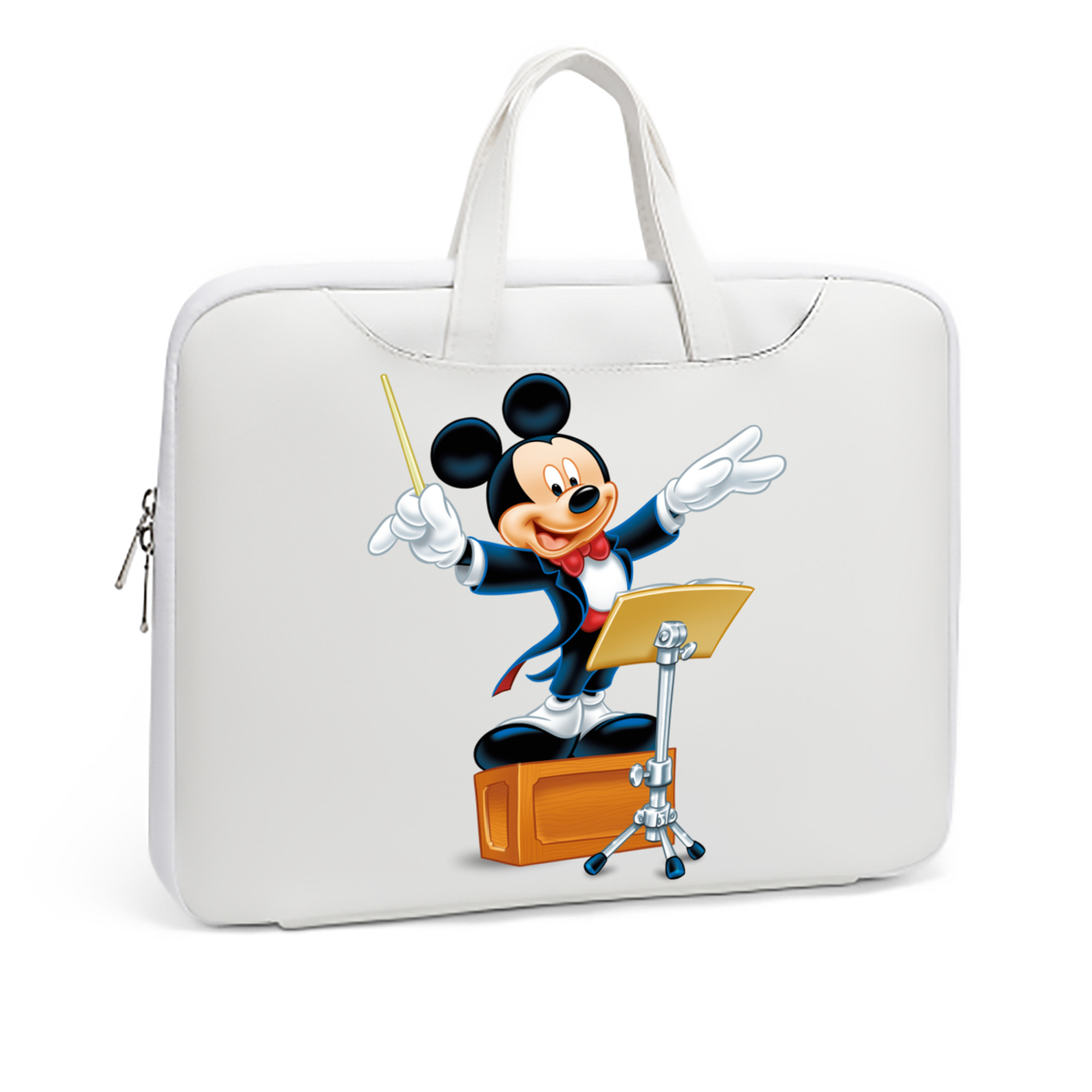 ミッキーマウス Mickey Mouse レザーラップトップバッグ　ノートパソコンケース