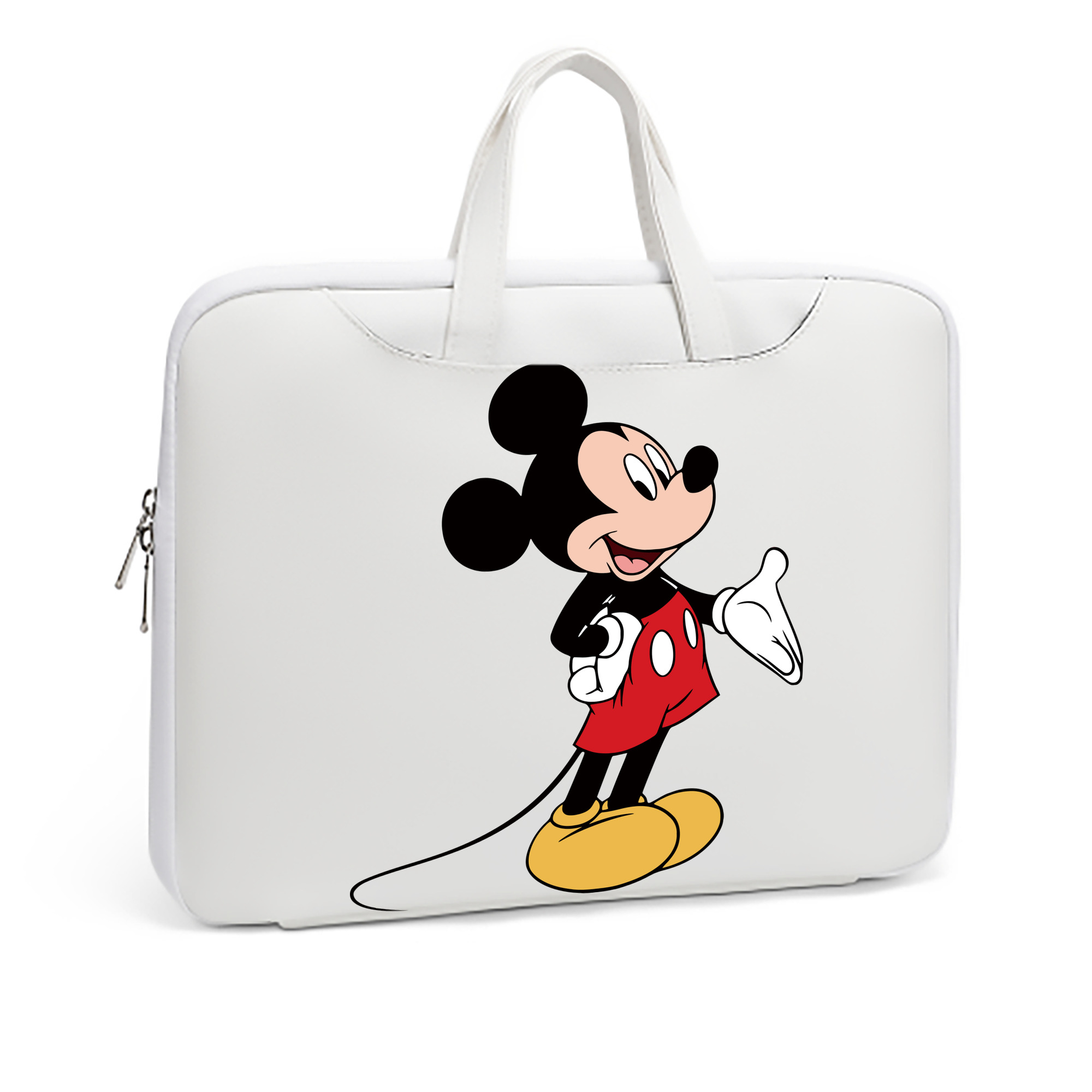 ミッキーマウス Mickey Mouse レザーラップトップバッグ　ノートパソコンケース