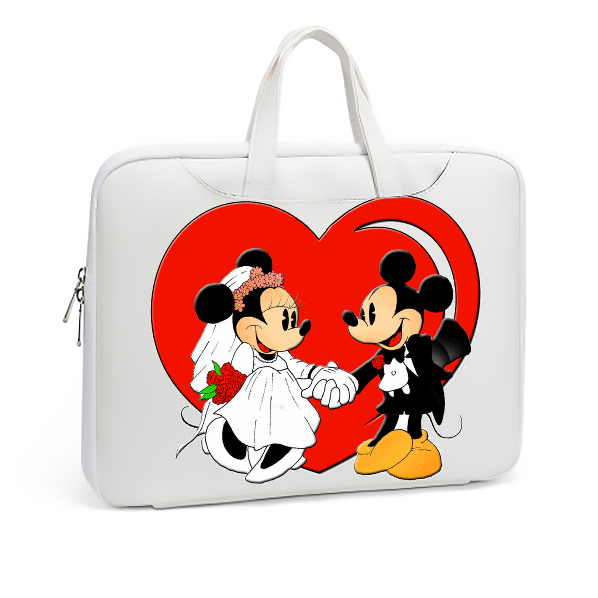 ミッキーマウス Mickey Mouse レザーラップトップバッグ　ノートパソコンケース