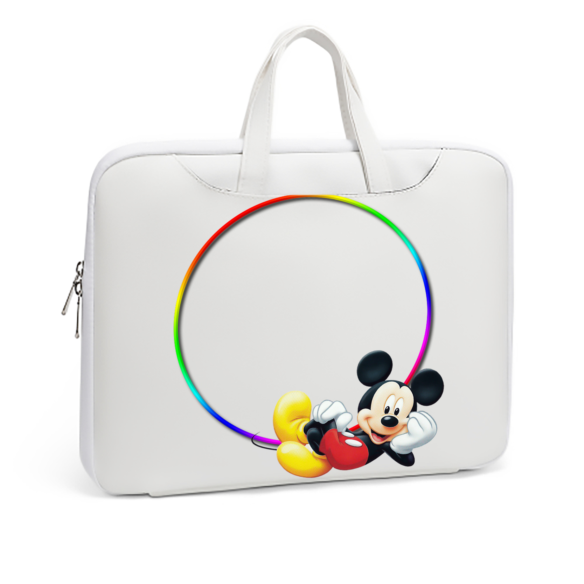 ミッキーマウス Mickey Mouse レザーラップトップバッグ　ノートパソコンケース