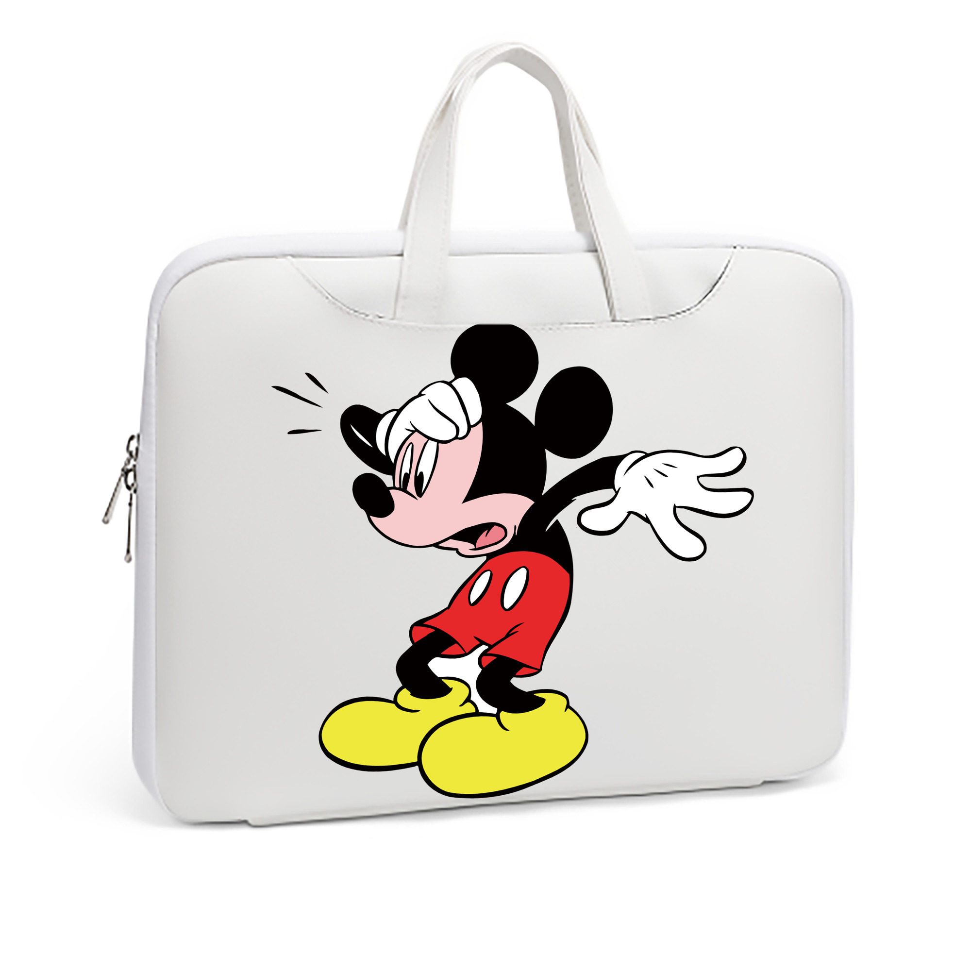 ミッキーマウス Mickey Mouse レザーラップトップバッグ　ノートパソコンケース