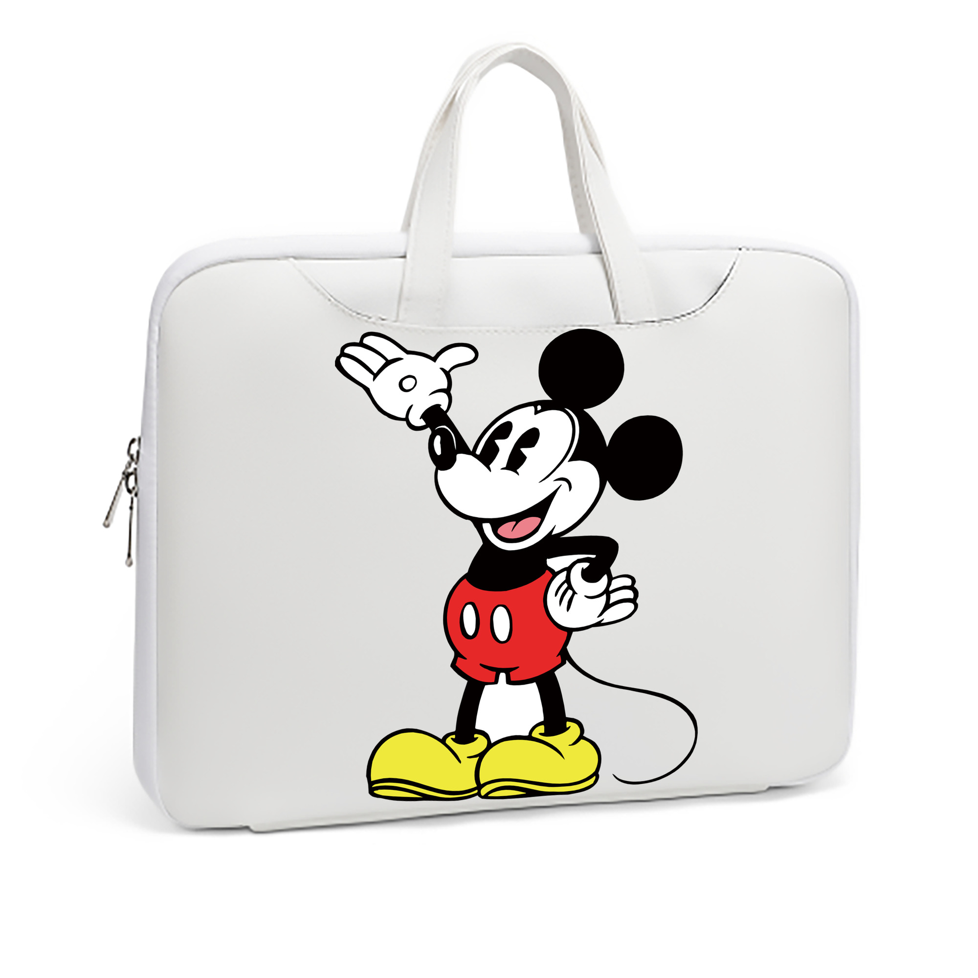 ミッキーマウス Mickey Mouse レザーラップトップバッグ　ノートパソコンケース