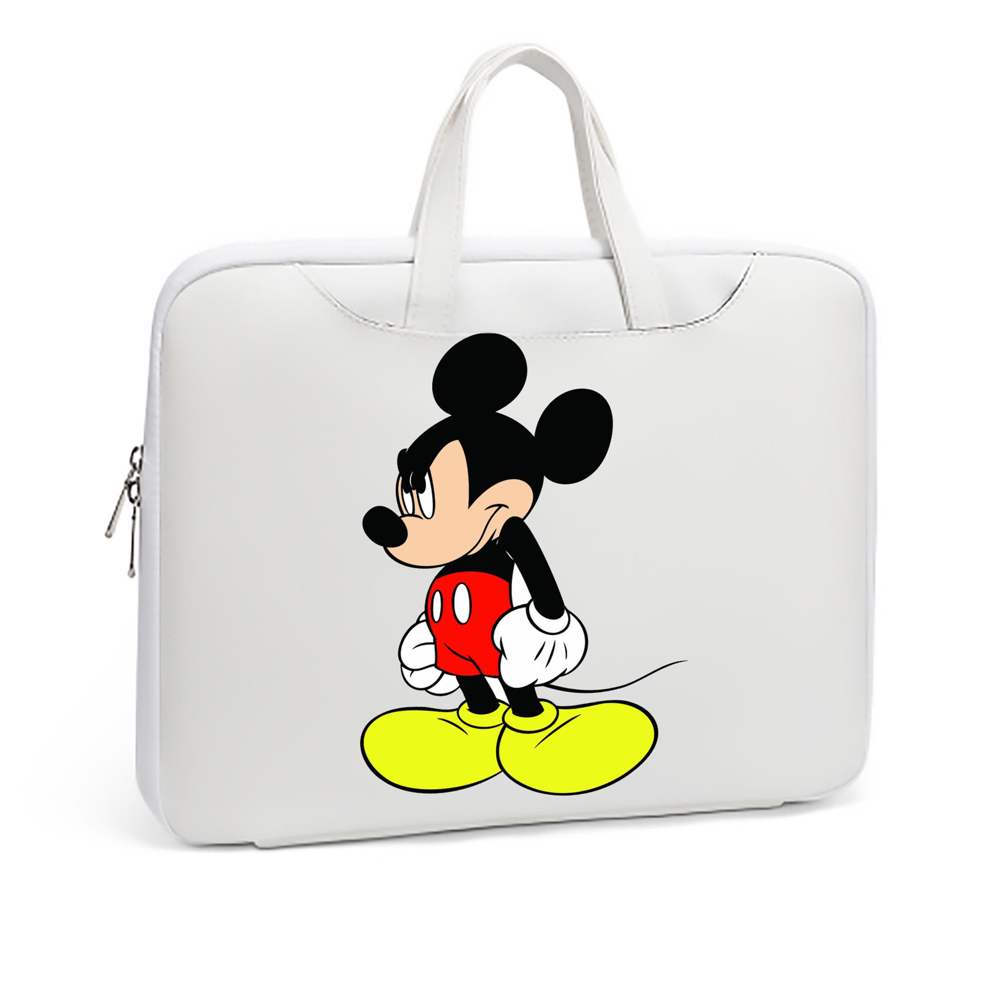 ミッキーマウス Mickey Mouse レザーラップトップバッグ　ノートパソコンケース