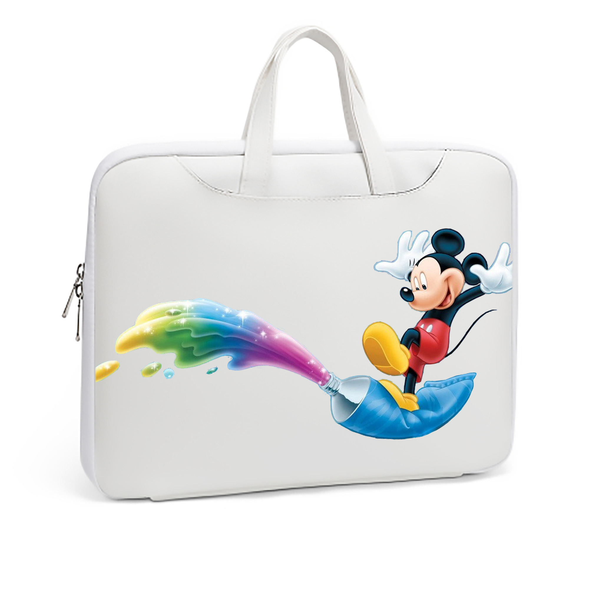 ミッキーマウス Mickey Mouse レザーラップトップバッグ　ノートパソコンケース