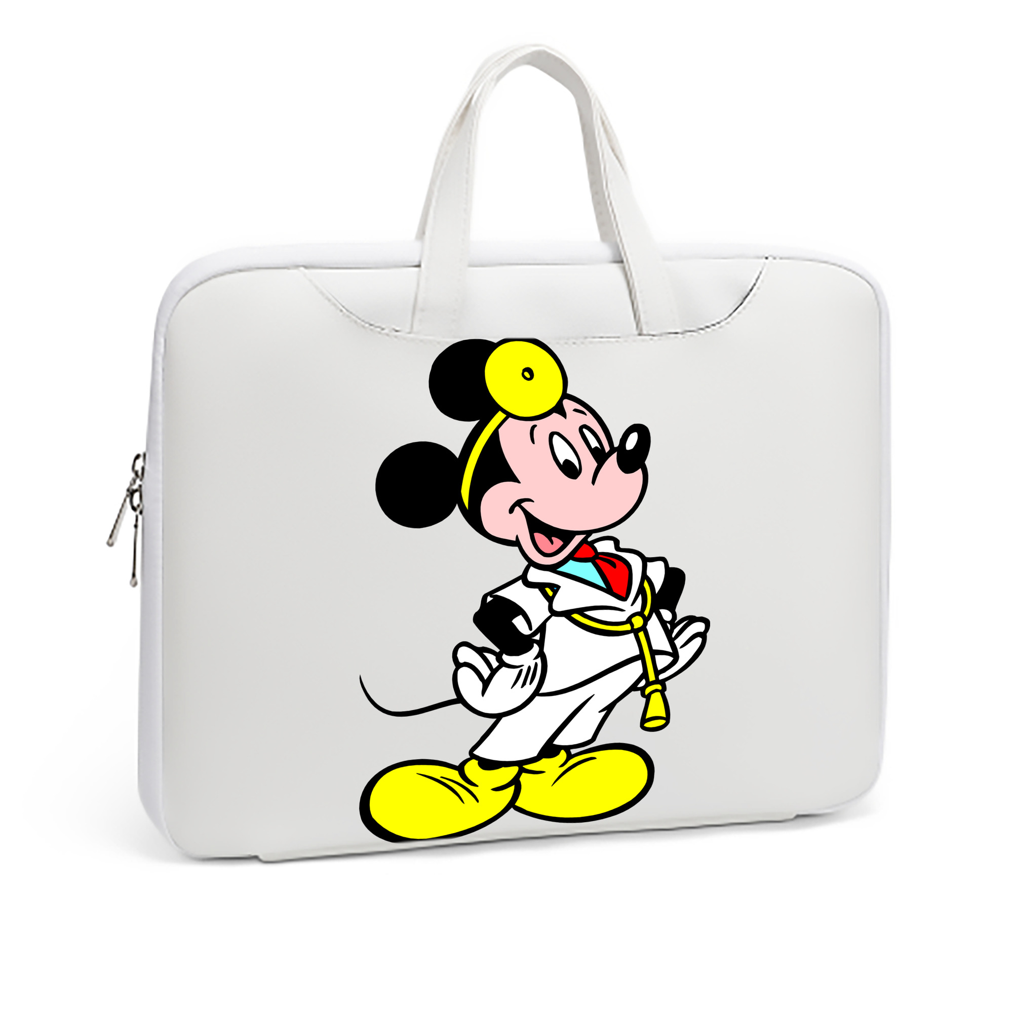 ミッキーマウス Mickey Mouse レザーラップトップバッグ　ノートパソコンケース
