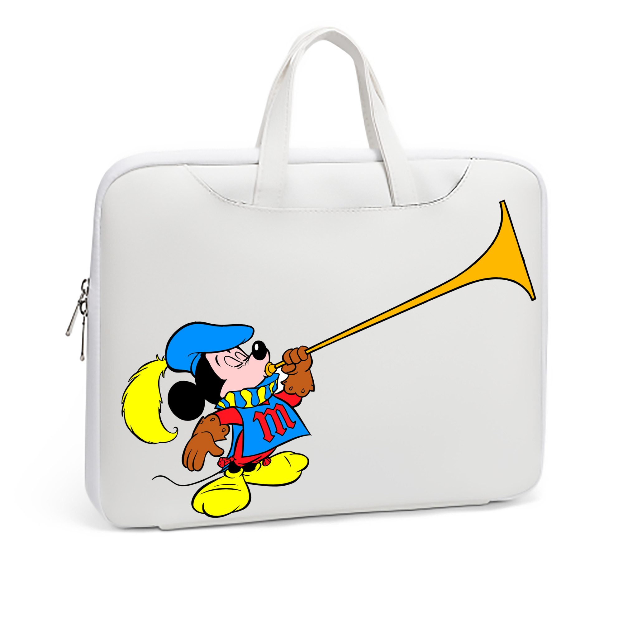 ミッキーマウス Mickey Mouse レザーラップトップバッグ　ノートパソコンケース