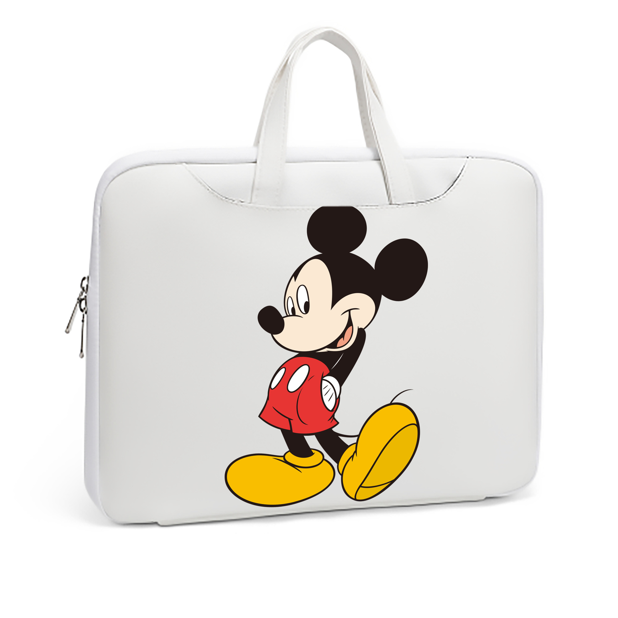 ミッキーマウス Mickey Mouse レザーラップトップバッグ　ノートパソコンケース