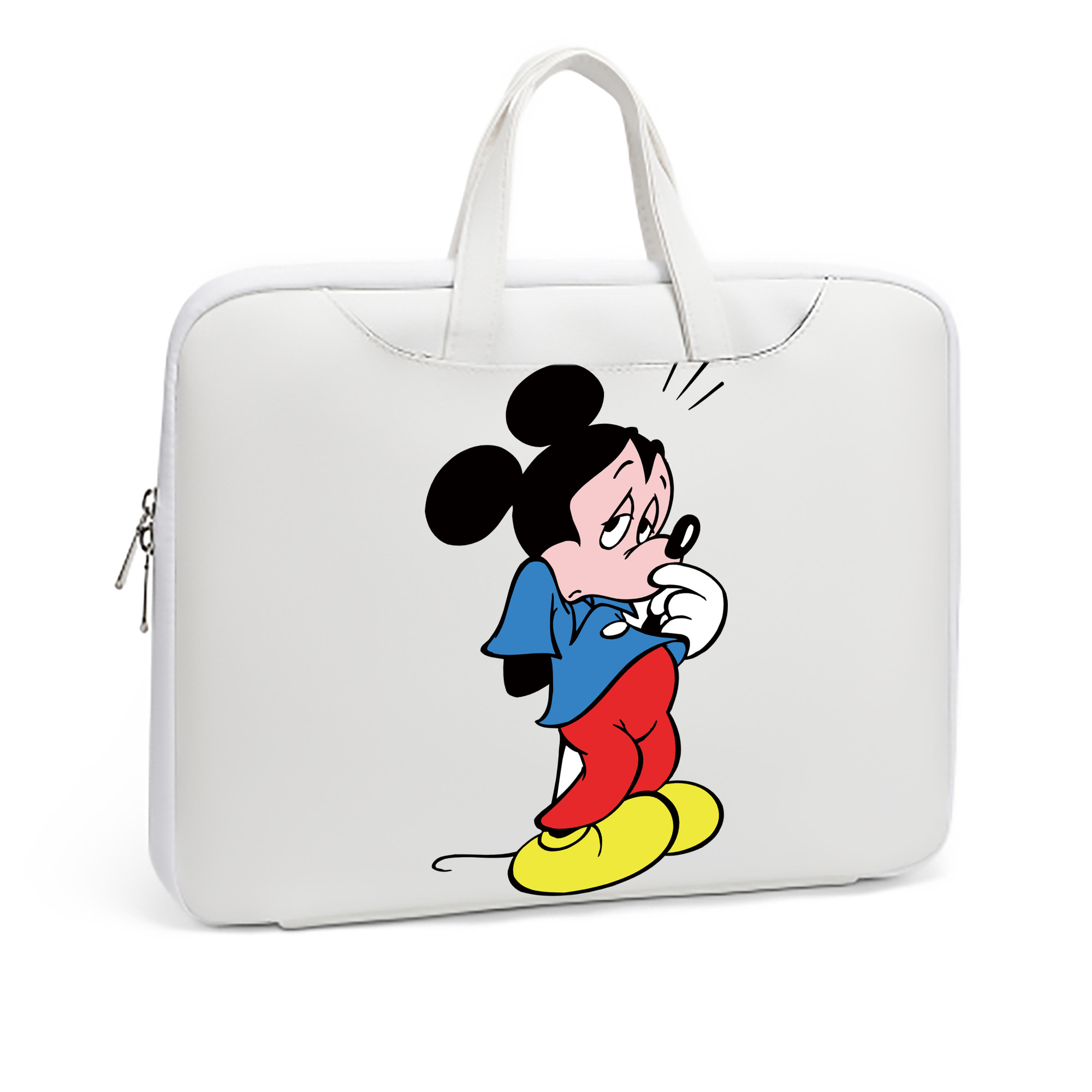 ミッキーマウス Mickey Mouse レザーラップトップバッグ　ノートパソコンケース