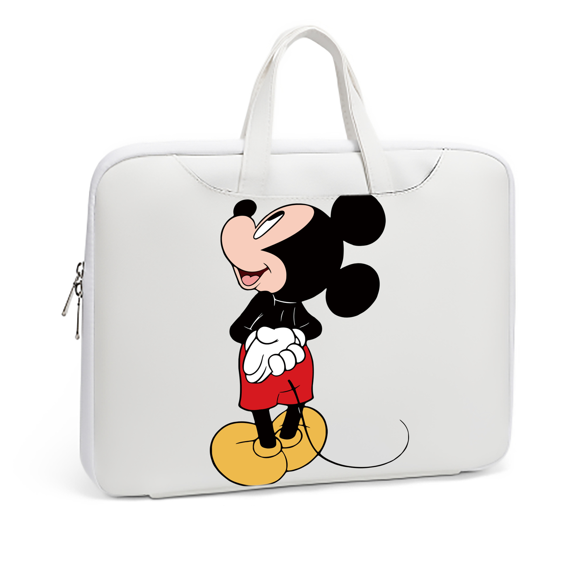 （画像用） ミッキーマウス Mickey Mouse レザーラップトップバッグ　ノートパソコンケース