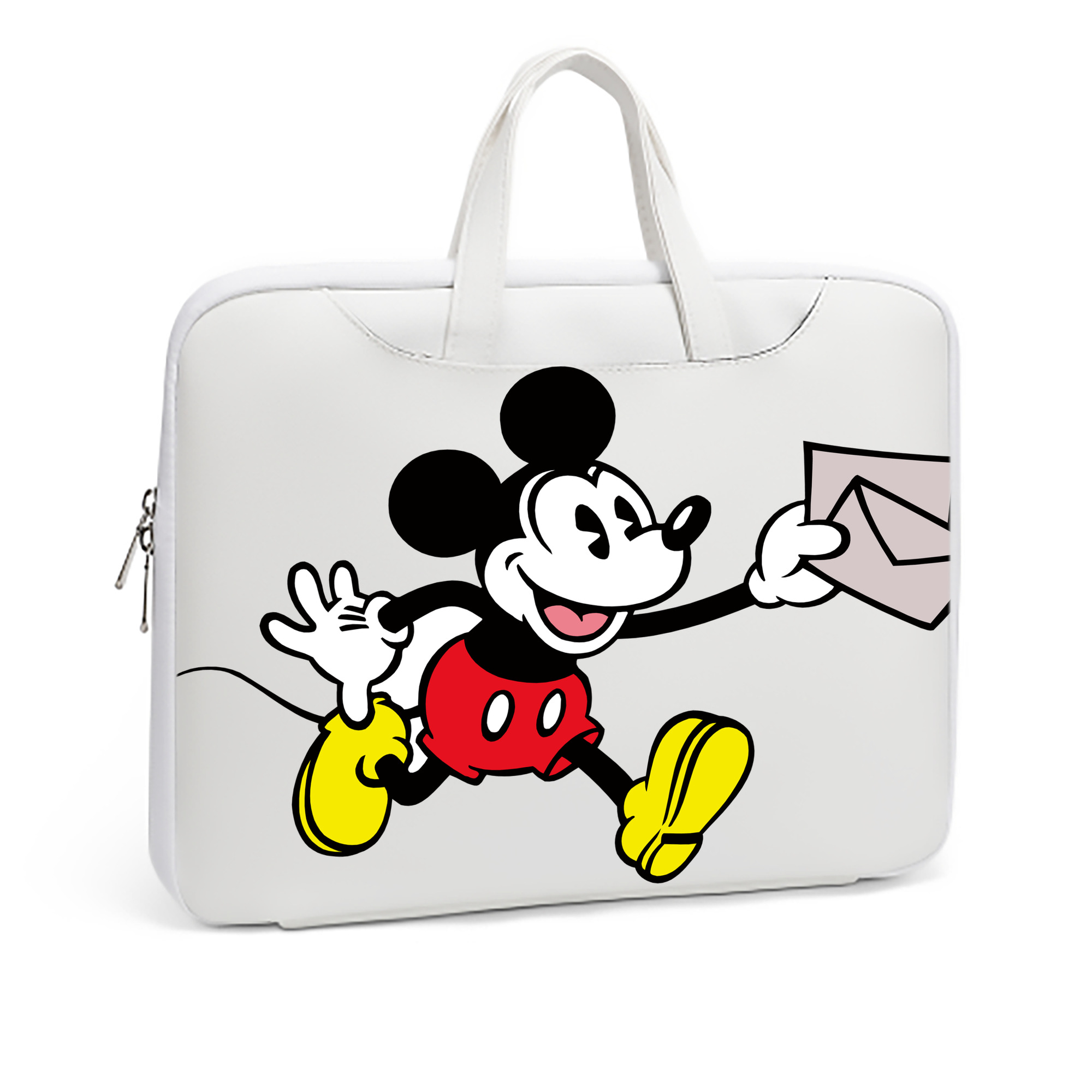 ミッキーマウス Mickey Mouse レザーラップトップバッグ　ノートパソコンケース