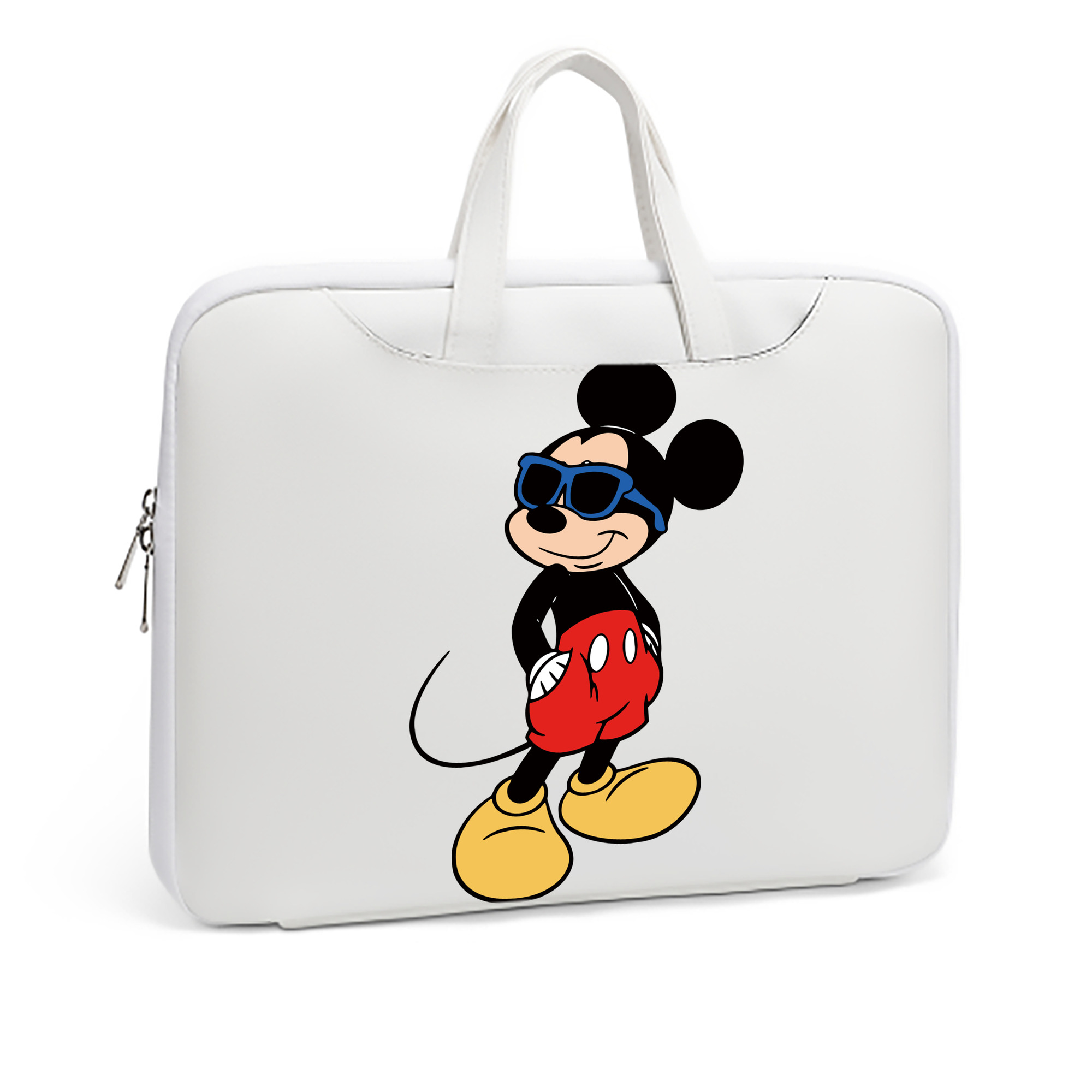 ミッキーマウス Mickey Mouse レザーラップトップバッグ　ノートパソコンケース
