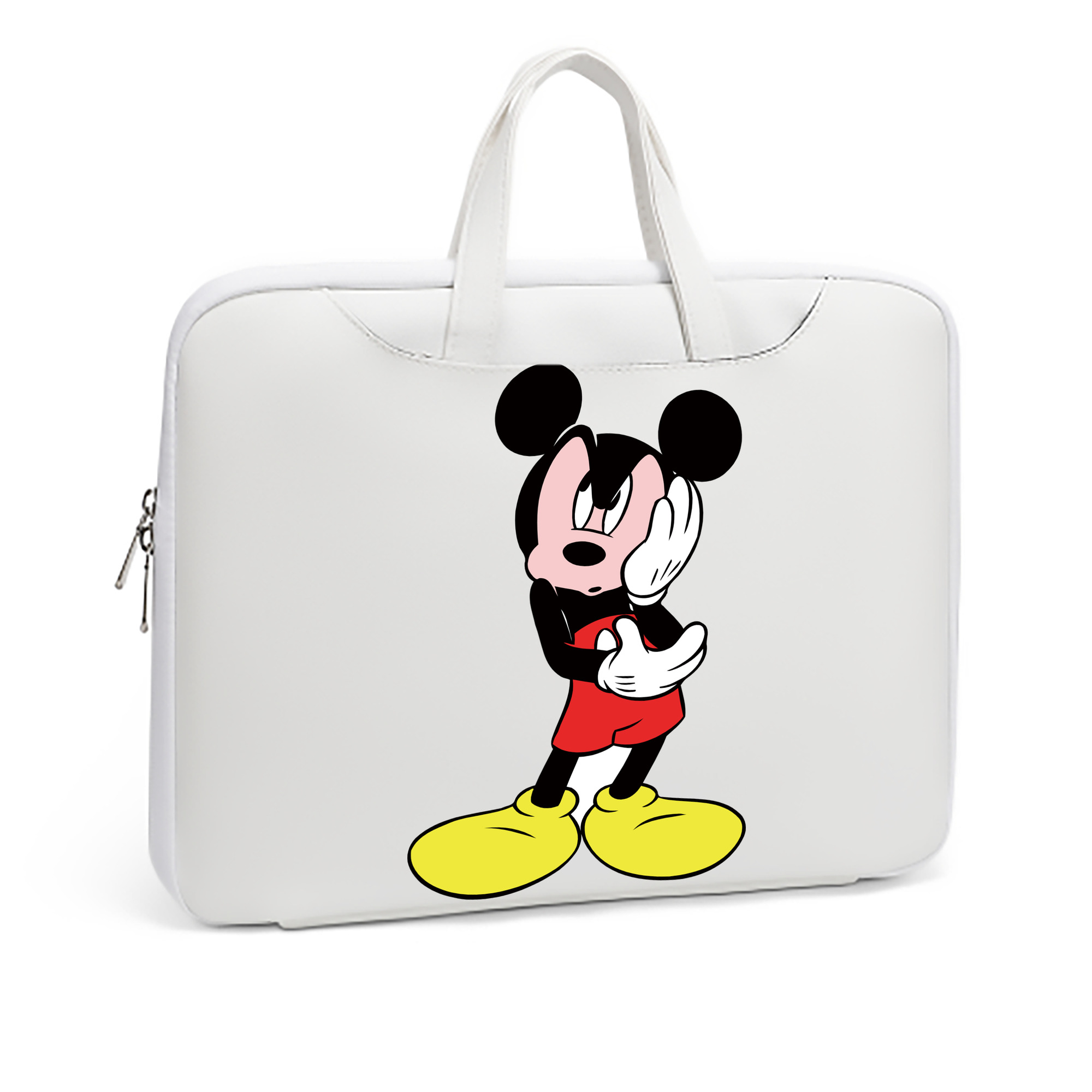 ミッキーマウス Mickey Mouse レザーラップトップバッグ　ノートパソコンケース