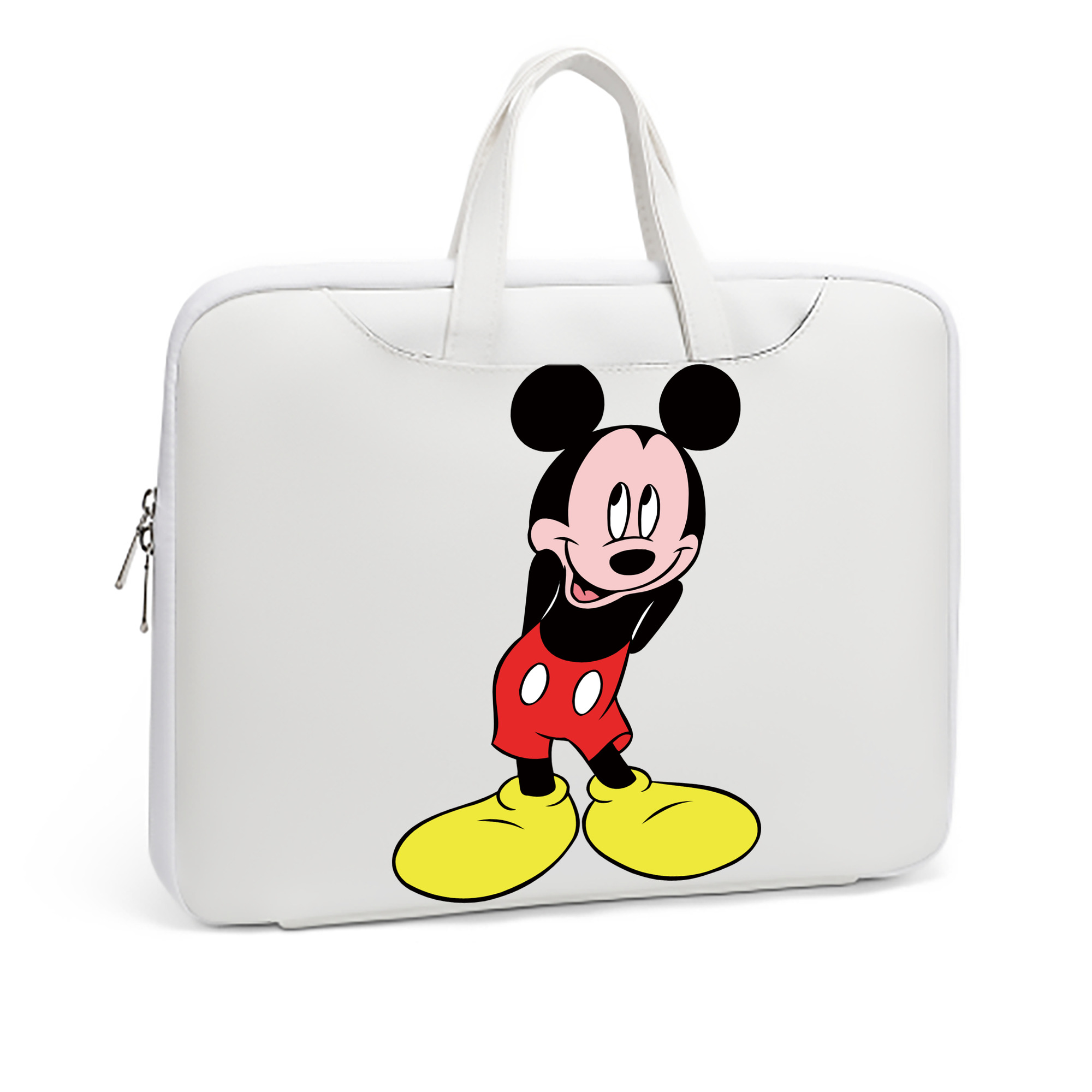 ミッキーマウス Mickey Mouse レザーラップトップバッグ　ノートパソコンケース