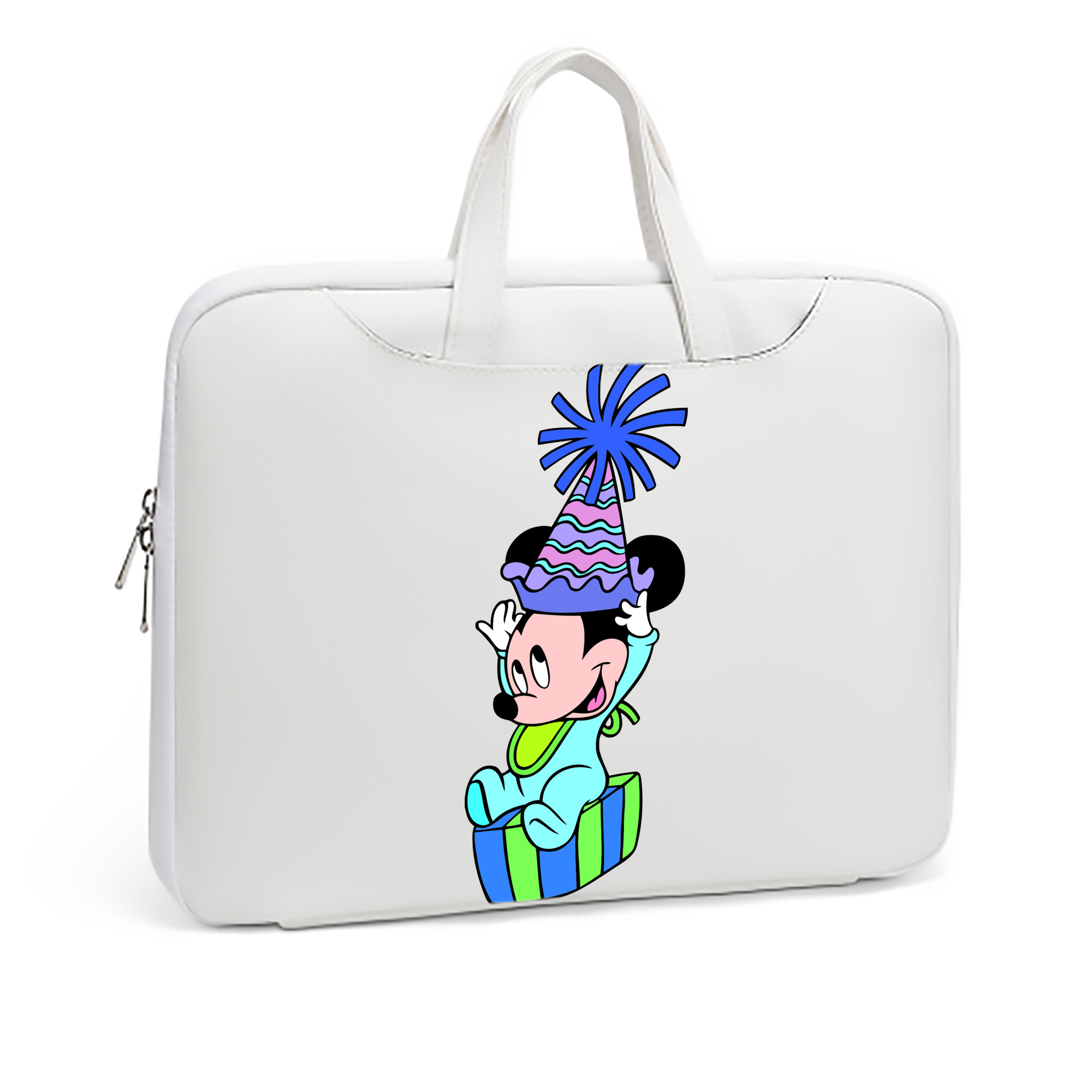 ミッキーマウス Mickey Mouse レザーラップトップバッグ　ノートパソコンケース