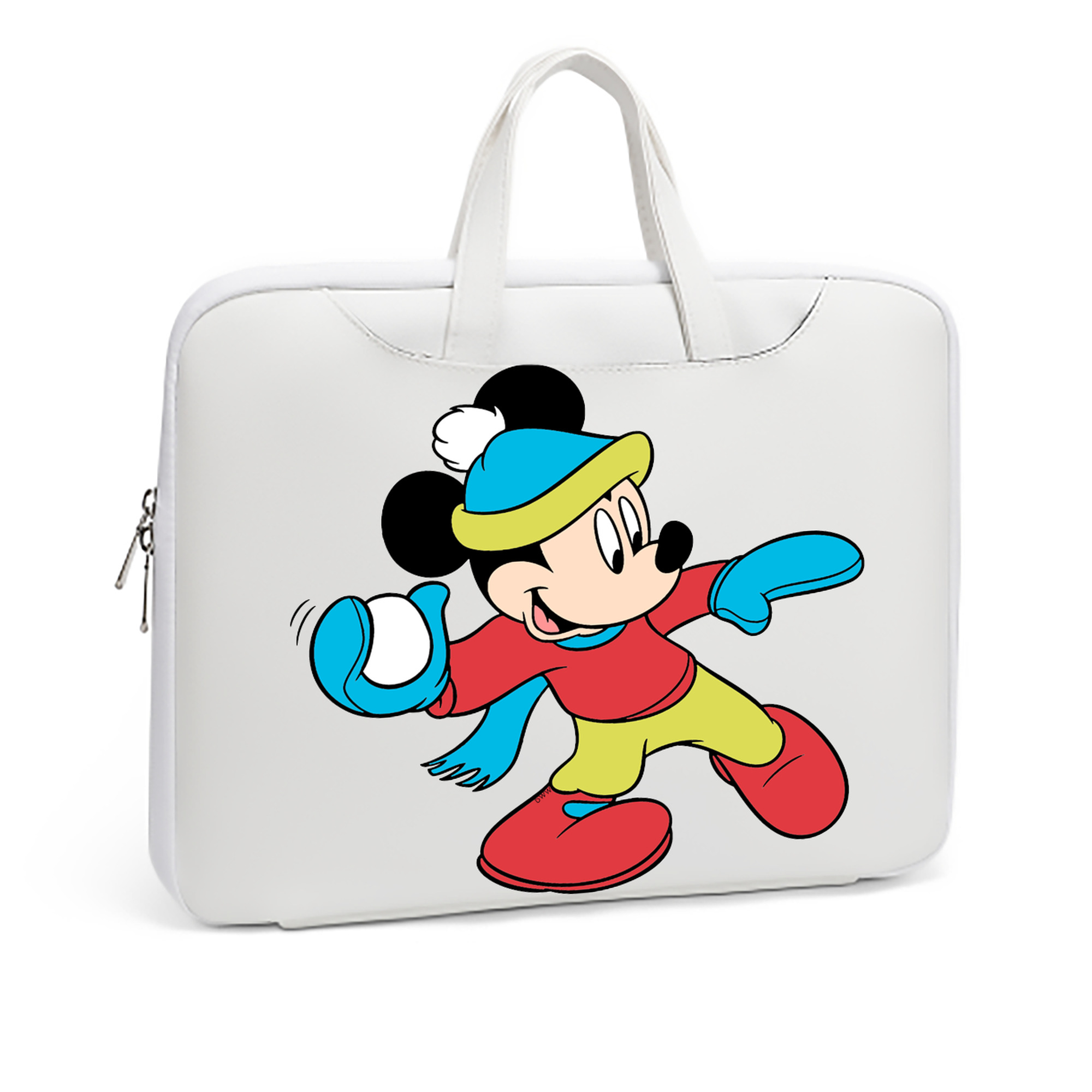ミッキーマウス Mickey Mouse レザーラップトップバッグ　ノートパソコンケース
