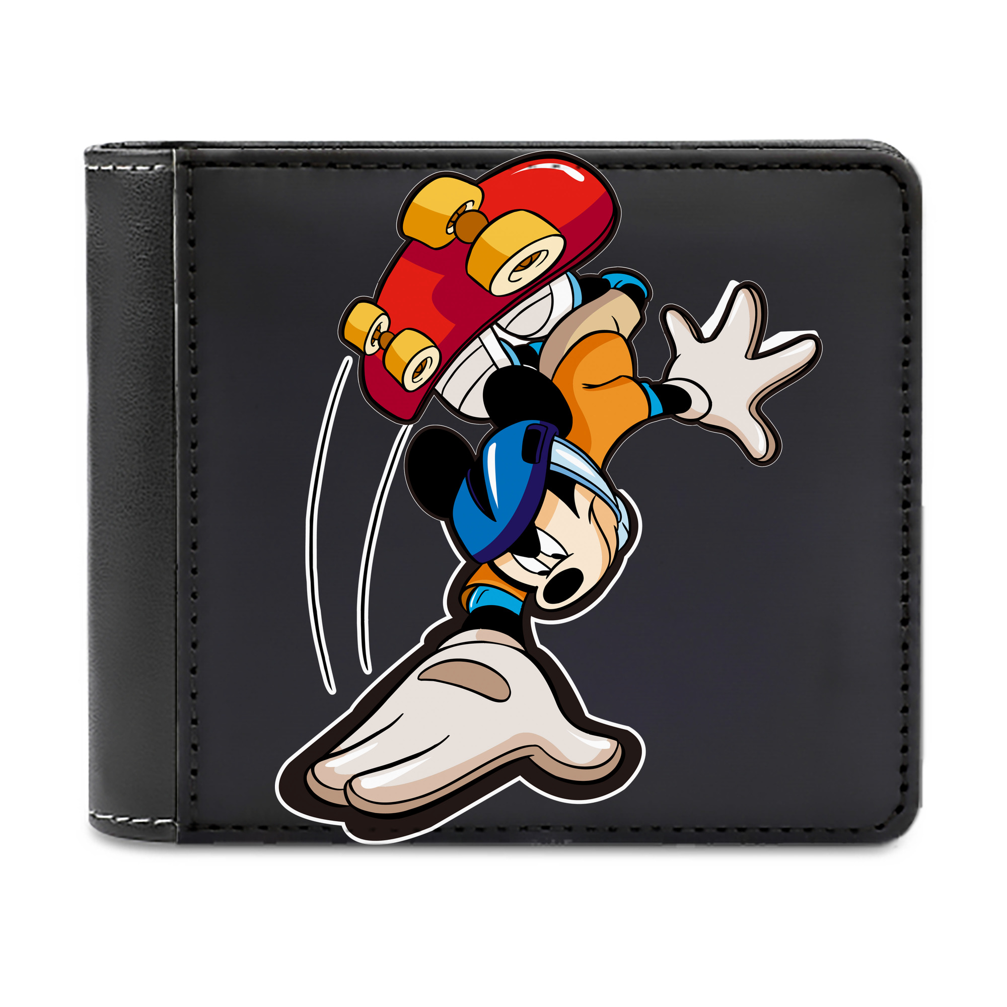（画像用） ミッキーマウス Mickey Mouse 二つ折り革財布